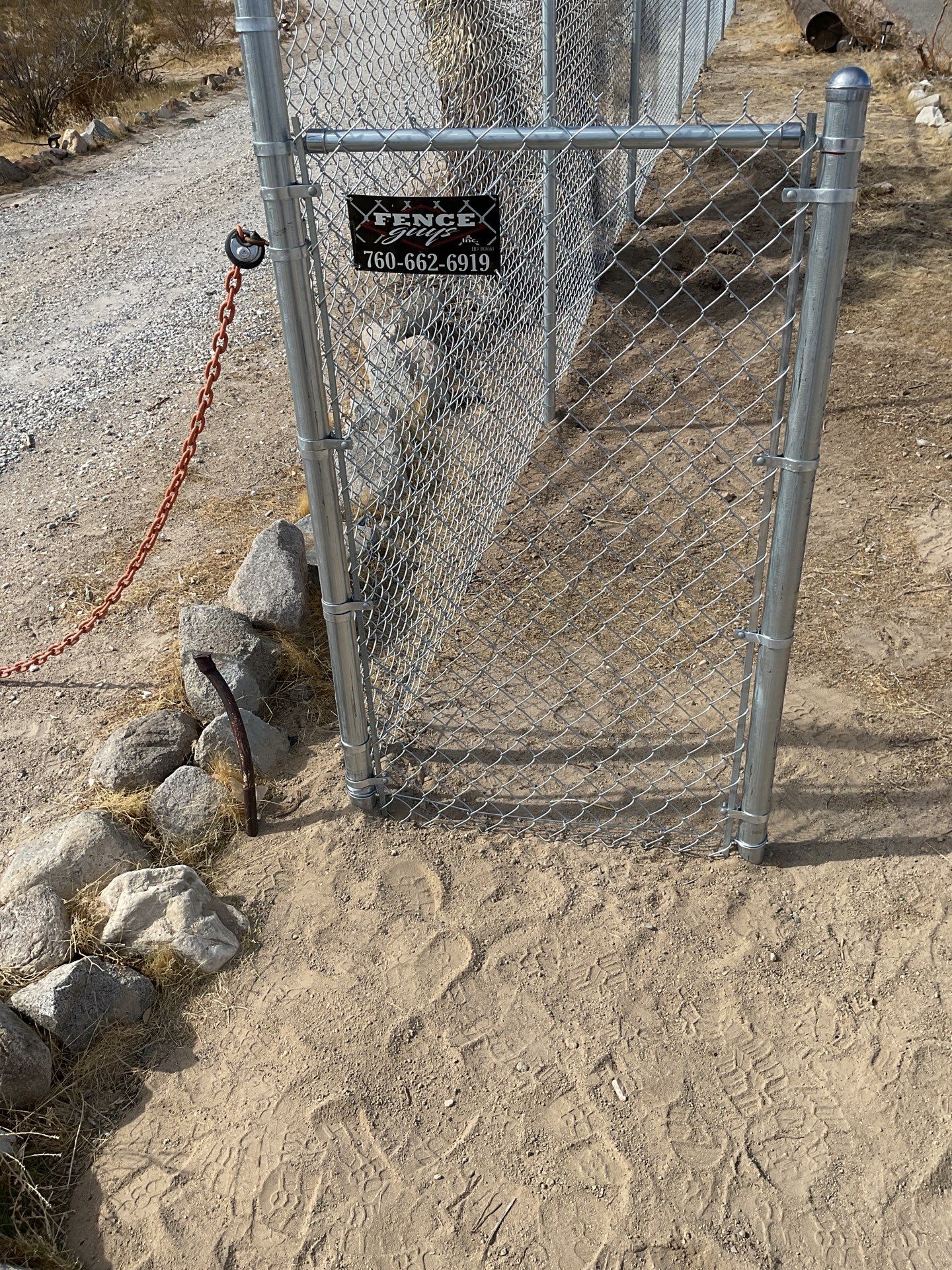 Fence Installation using chain -link by Fence Guys Inc. 