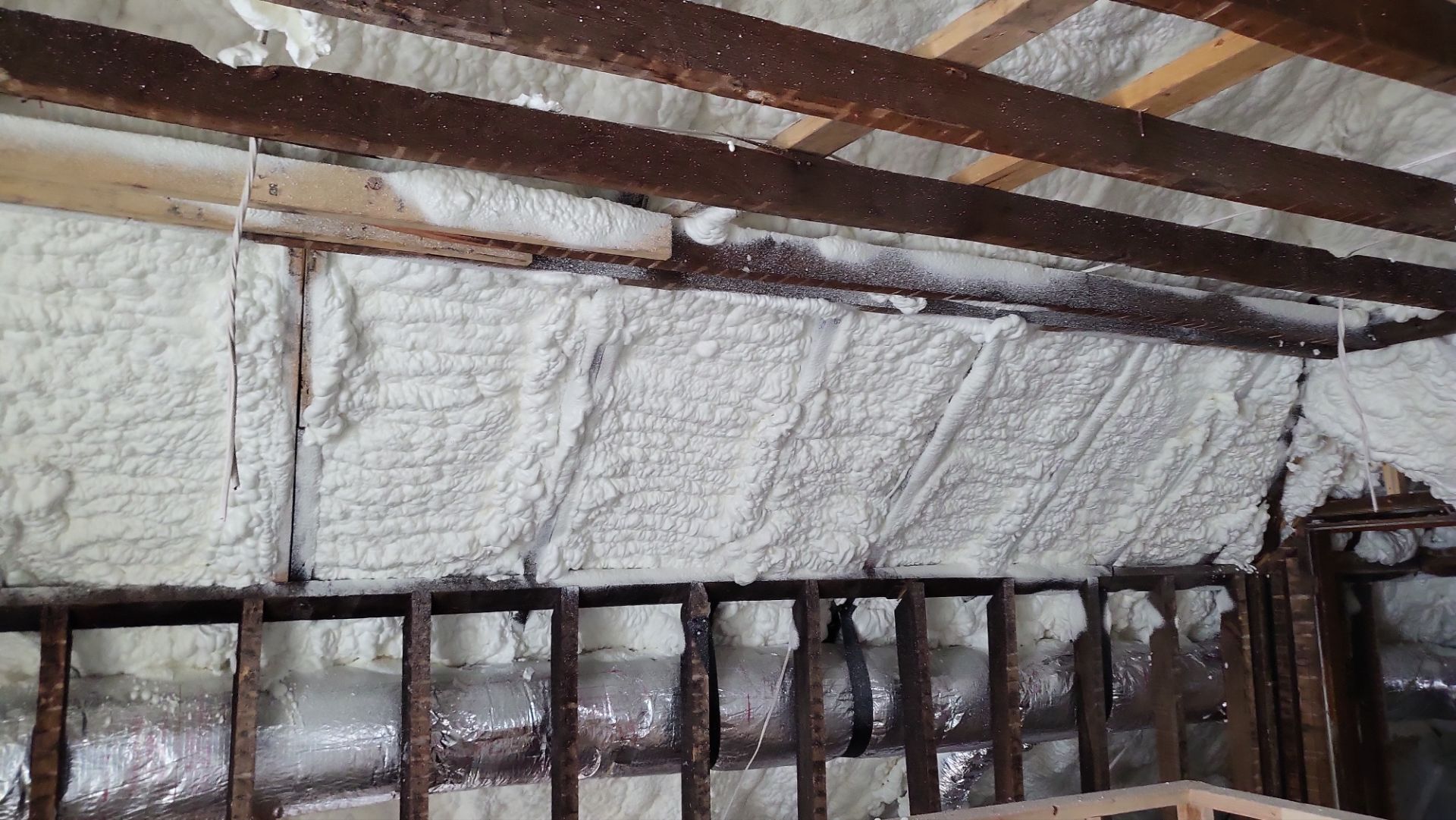 Interior spray foam application by SPF Services 