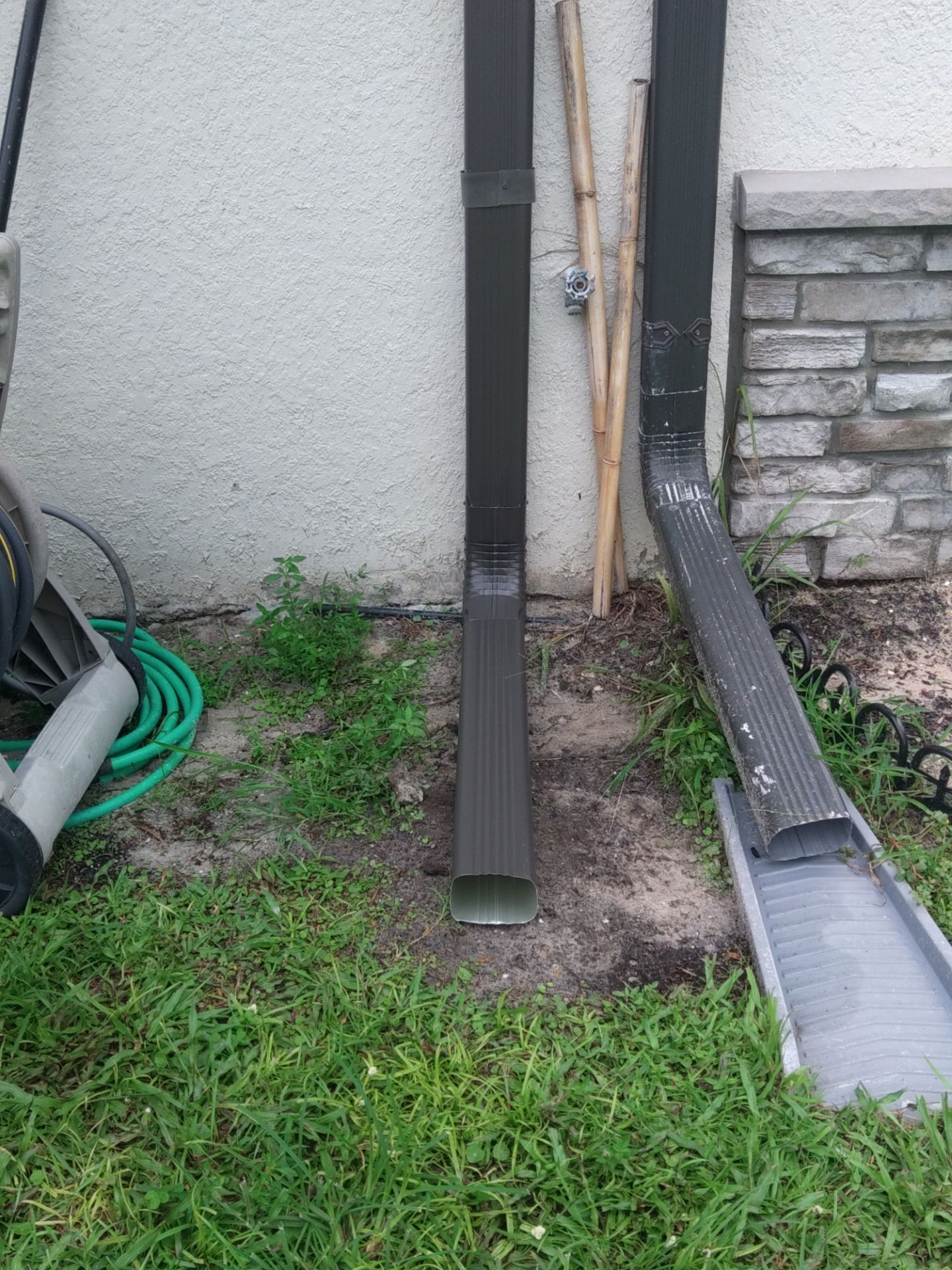 Black Seamless Gutters using black seamless gutters in Cape Coral FL by Gutter Professors