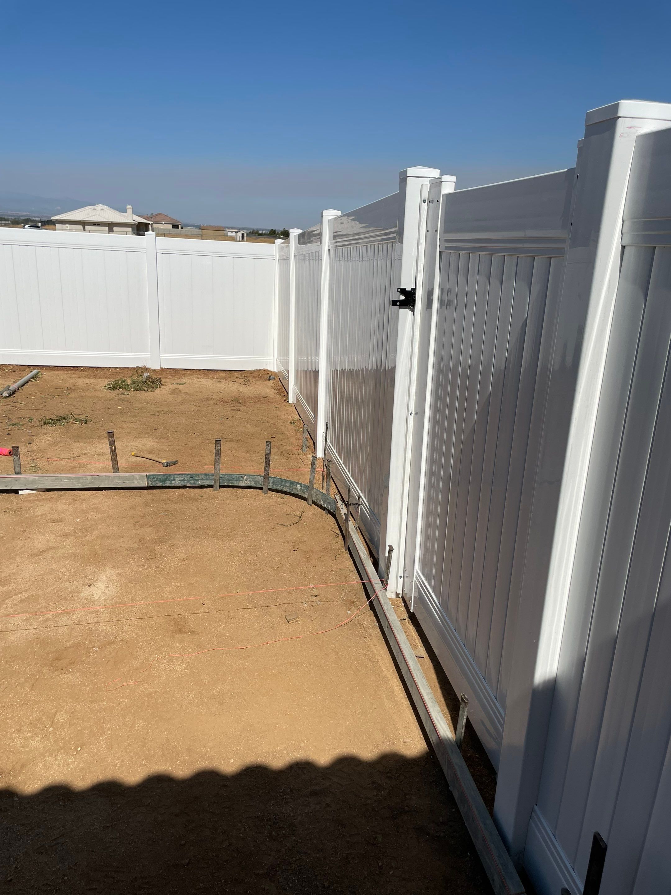 Fence Installation using Vinyl by Fence Guys Inc. 