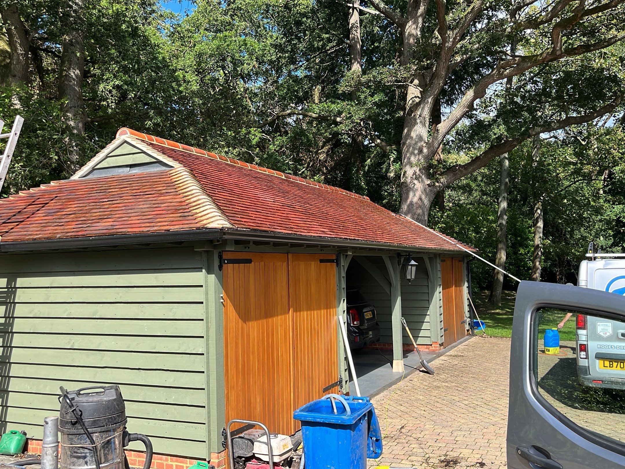 Exterior Clean - Roof - Pool  using Mosmatic FSC and Biocide by Ges Exterior Cleaning ltd