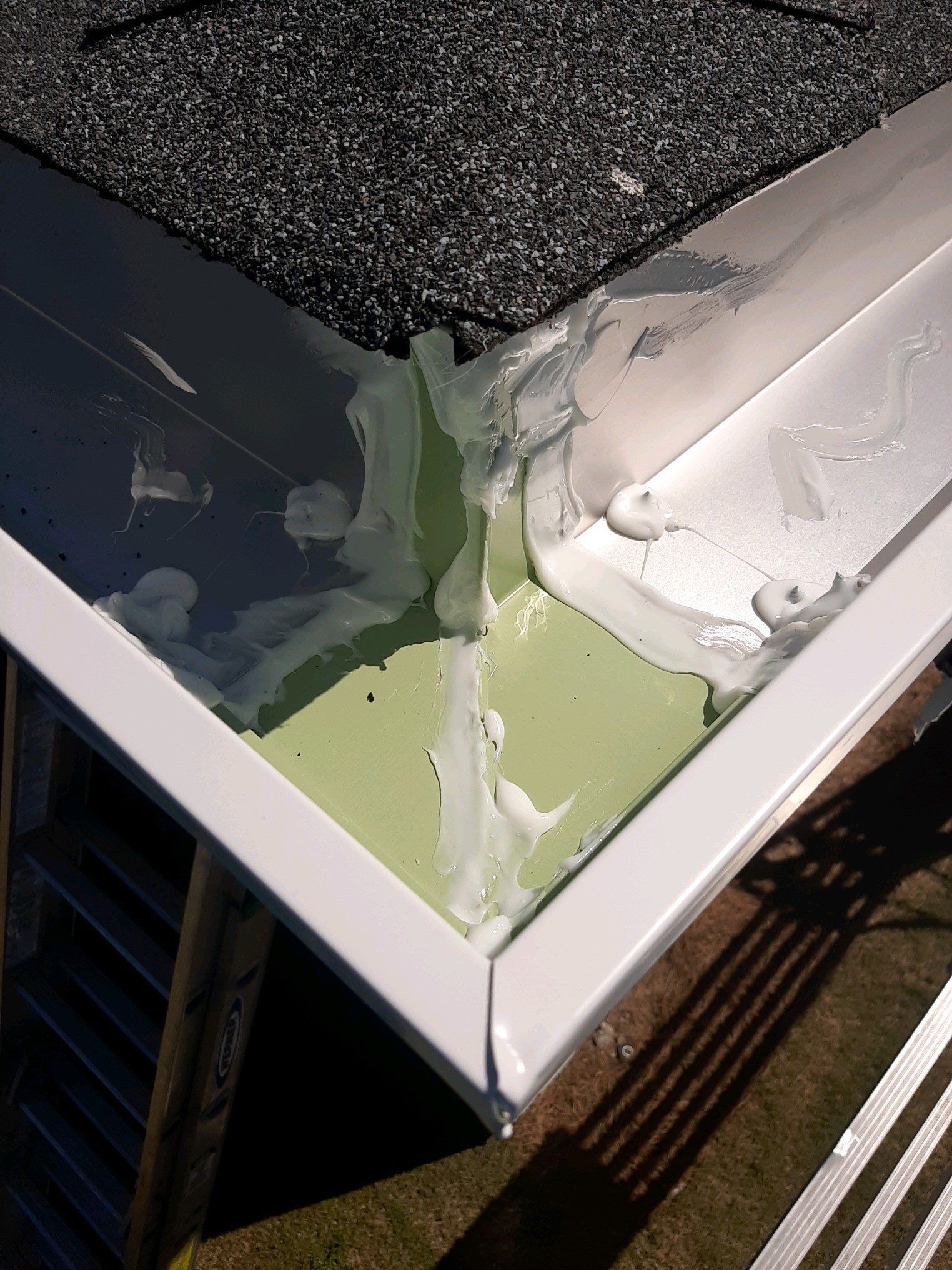 Gutter Installation Using White K-Style Aluminum Seamless Gutters by Gutter Professors