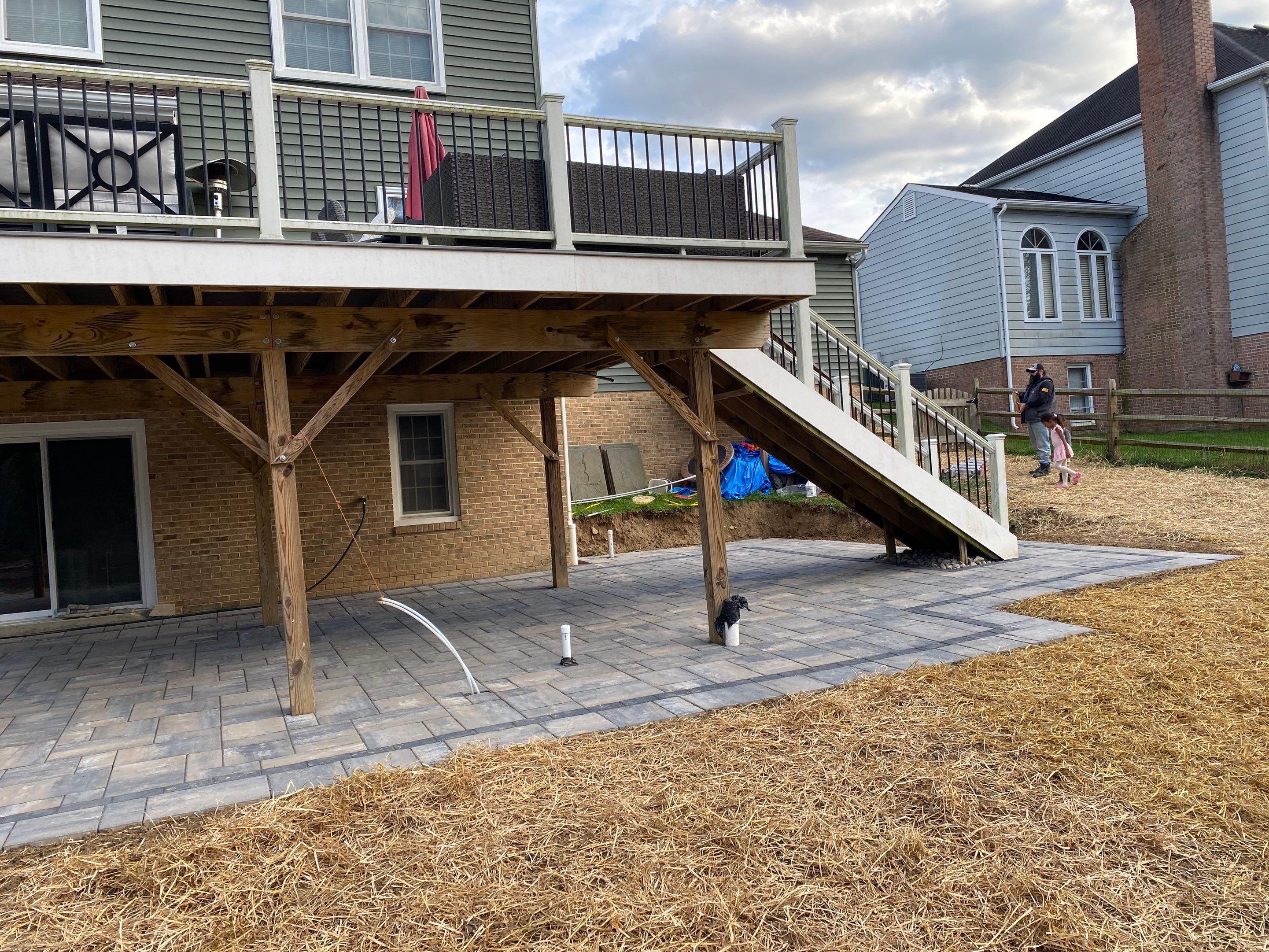 Backyard Transformation using Techo-Bloc Pavers by The Smet Companies, LLC