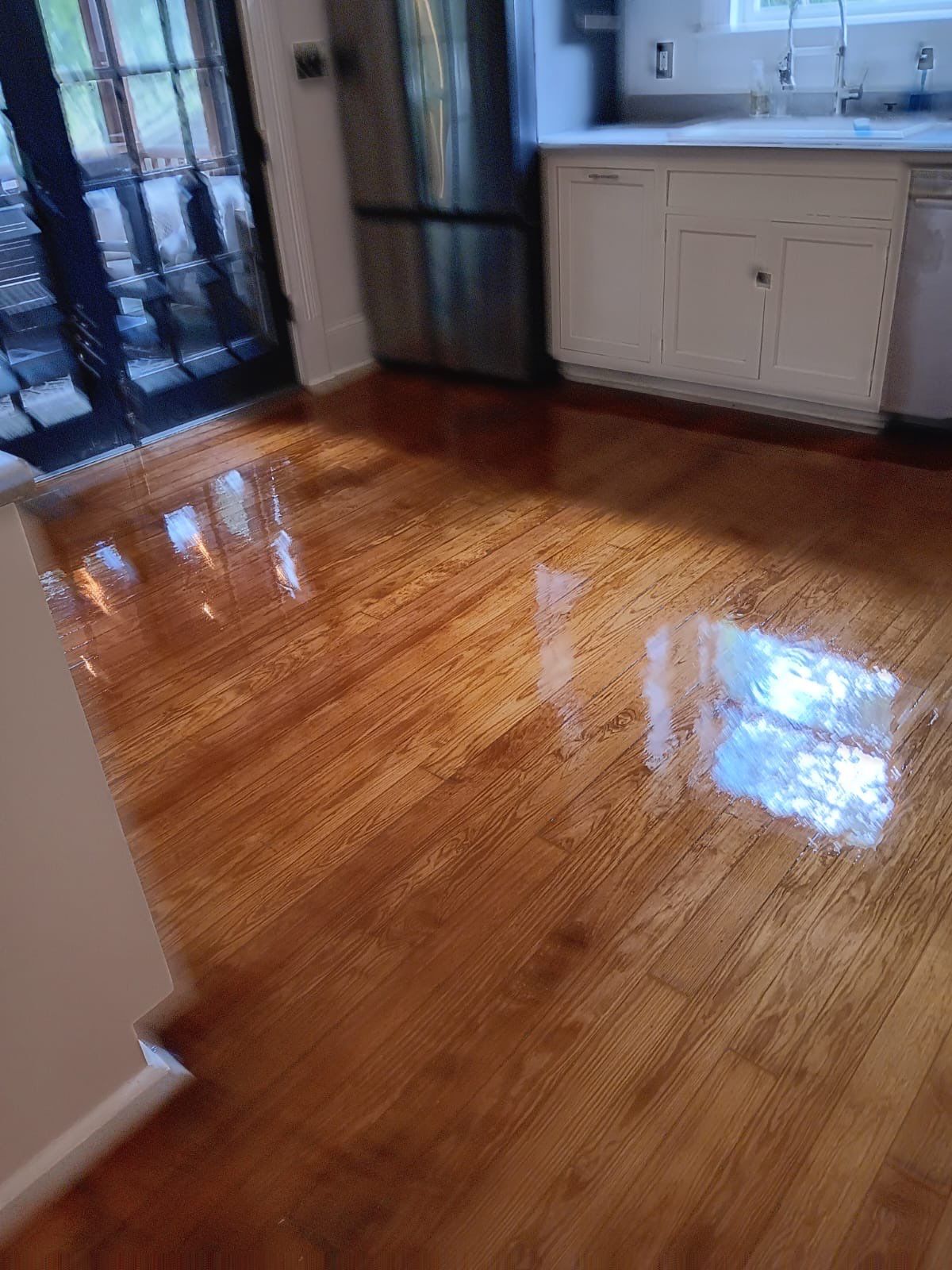 We restored this painted heart pine! by Footprints Floors of East Atlanta