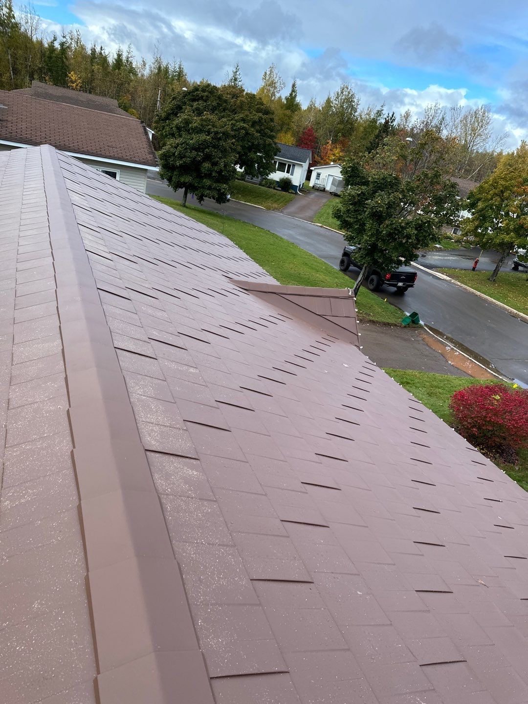 Residential Roofing Installation using Wakefield Bridge Steel Shingle by Ideal Steel by Artisan Roofing & Home Improvements Inc.