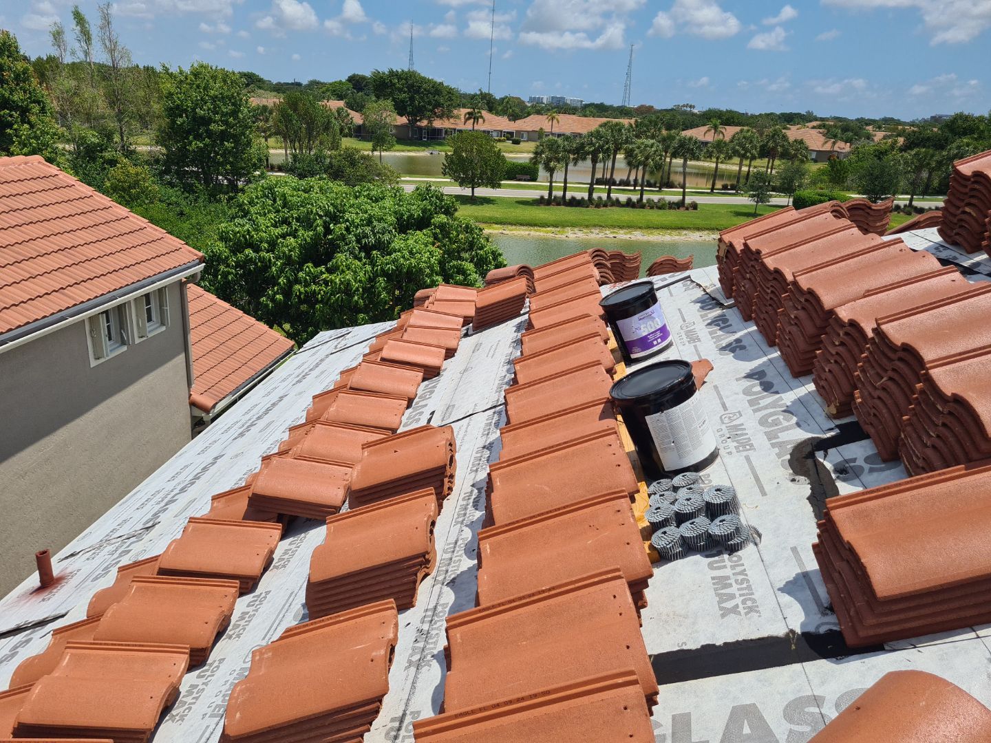 Residential Roofing Installation using Eagle Roofing Tile by BLUES BROTHERS ROOFING