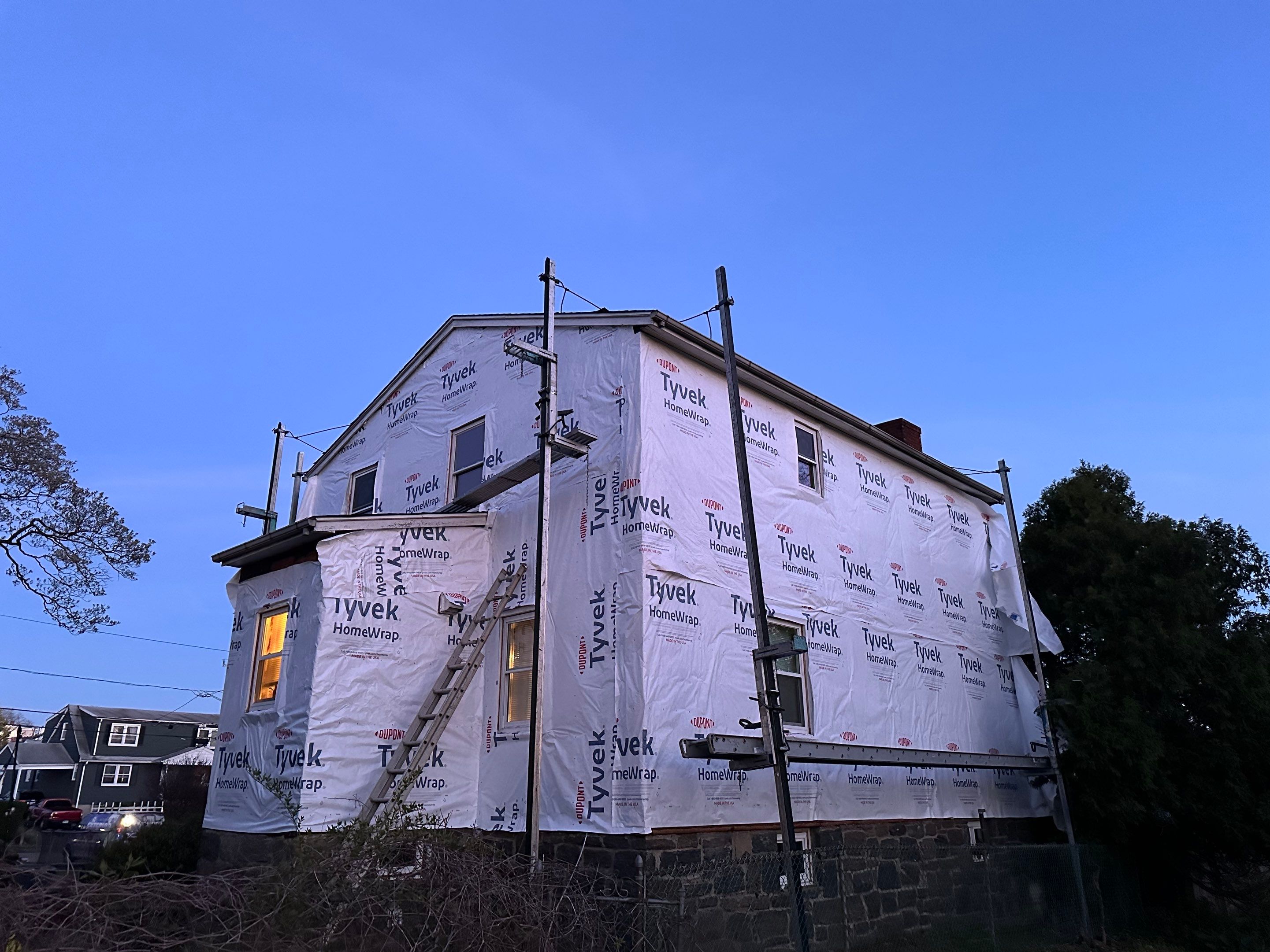 Siding Installation using Certainteed Cedar Impressions Straight Edge Perfection Shingles - D7 - Sterling Gray by A Plus Exterior