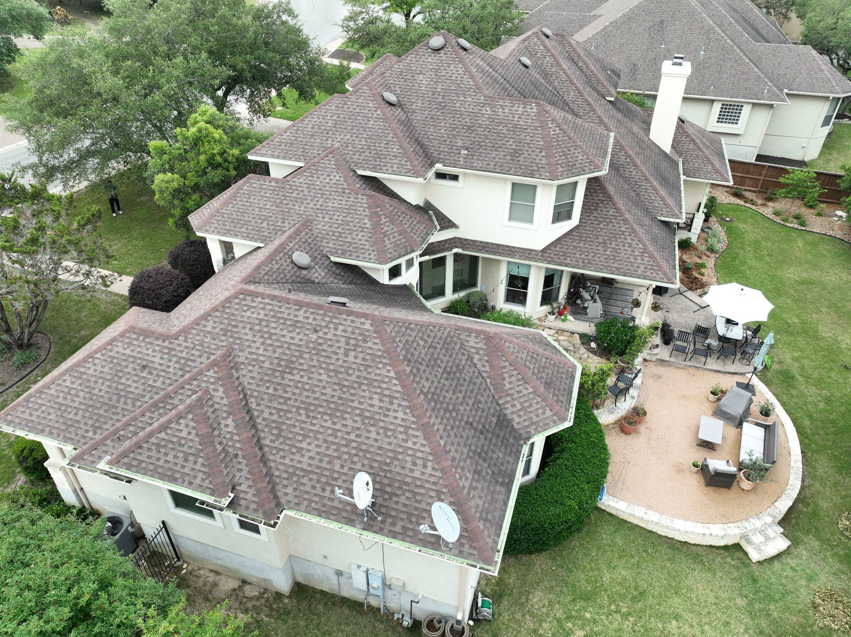 Residential Roof Replacement using 30 Year Laminate Shingles with High Profile Ridge by Premier Roofing and Contracting