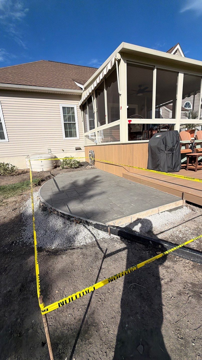 Ashler Slate Stamped Patio by NG Masonry & Construction LLC
