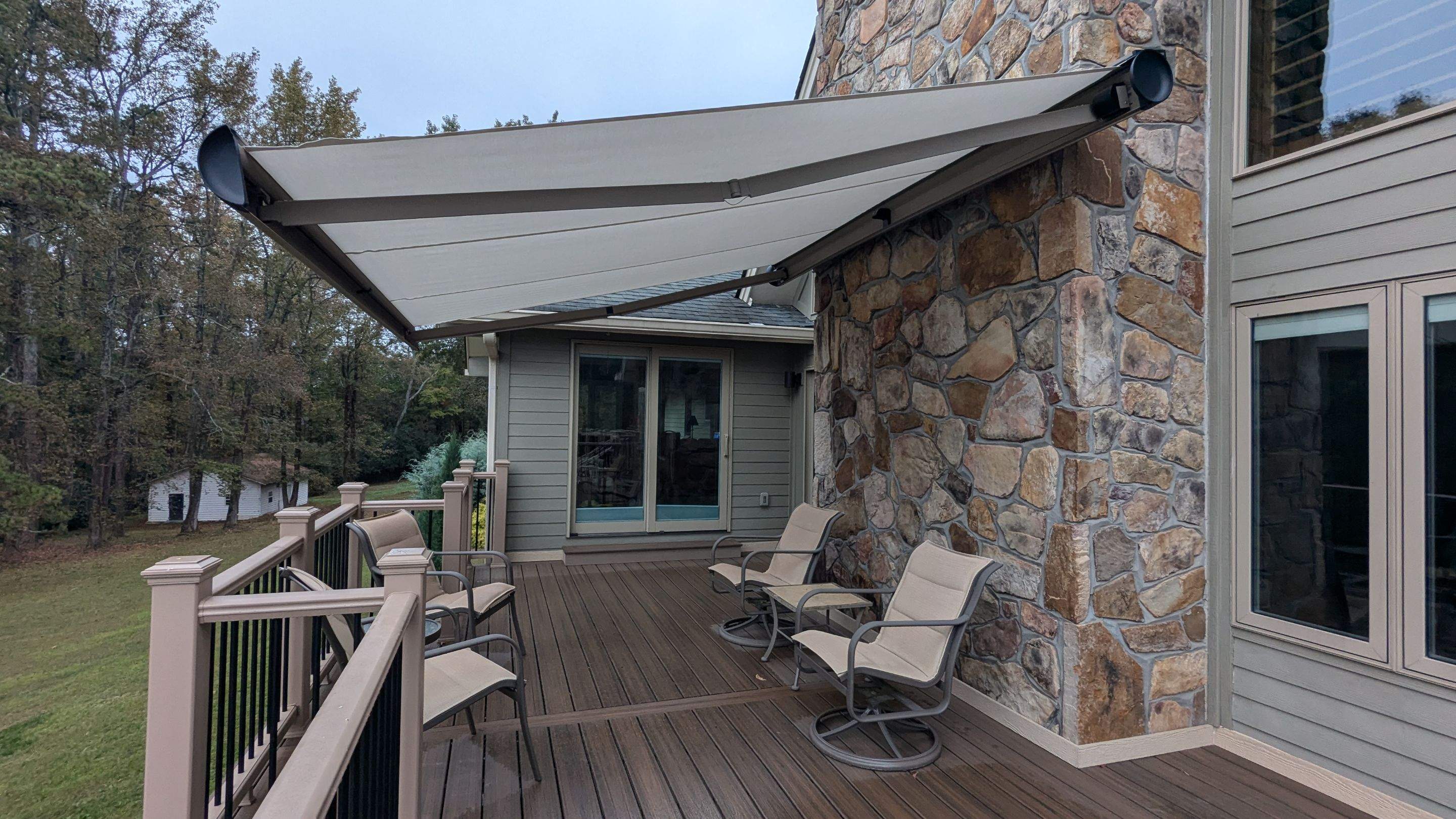 Dewey Deck Rebuild with Awning in Buford by Craftsman Deck Builders