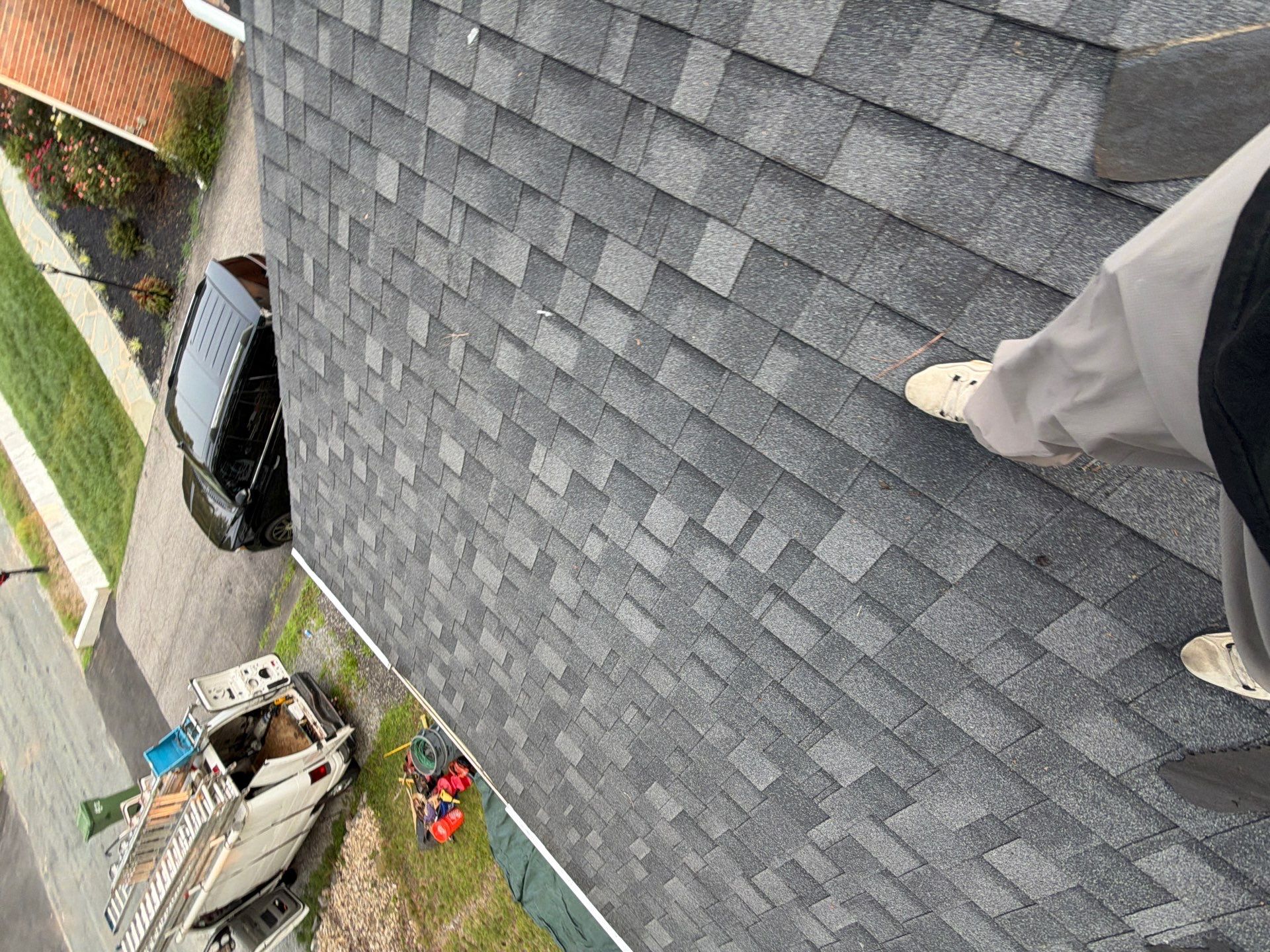 Asphalt Shingle Roof Replacement and Gutter Installation in Richmond by Cade Construction