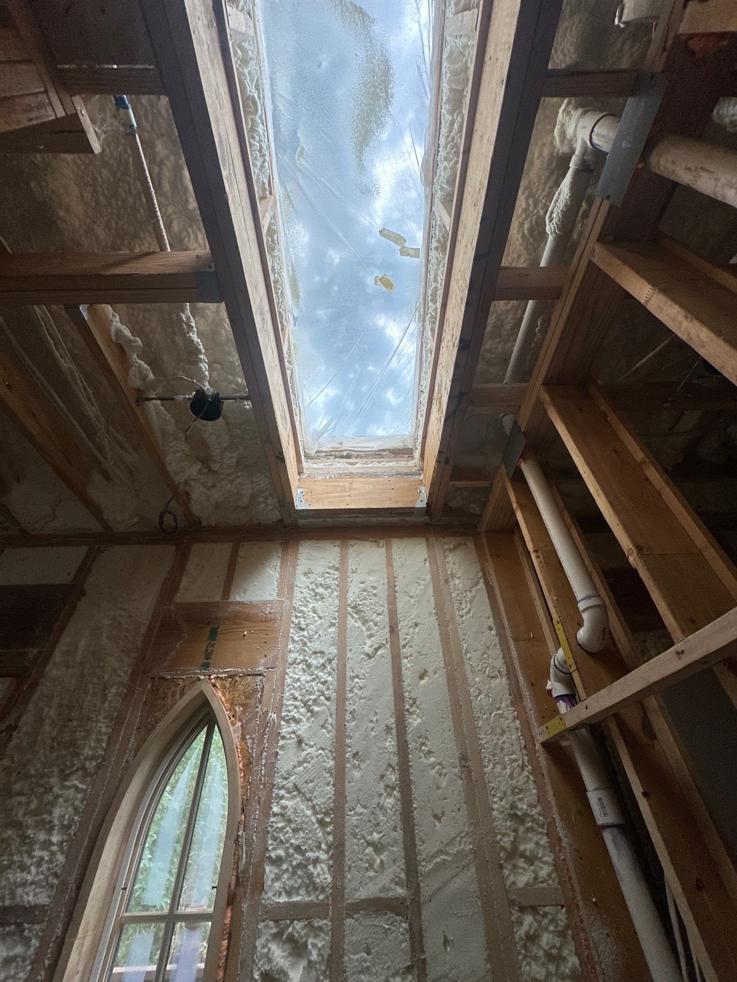 We spray foamed this beautiful and very unique custom home in Dallas by Apex Insulation Solutions