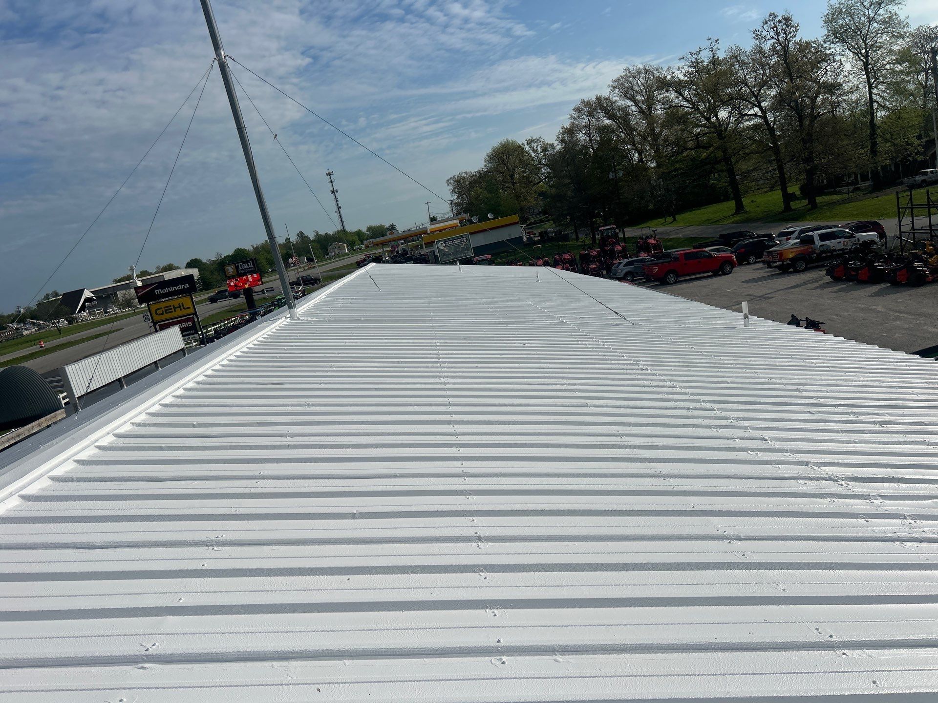 Commercial Metal Roofing Restoration using Coatings by Kentucky Commercial Roofing