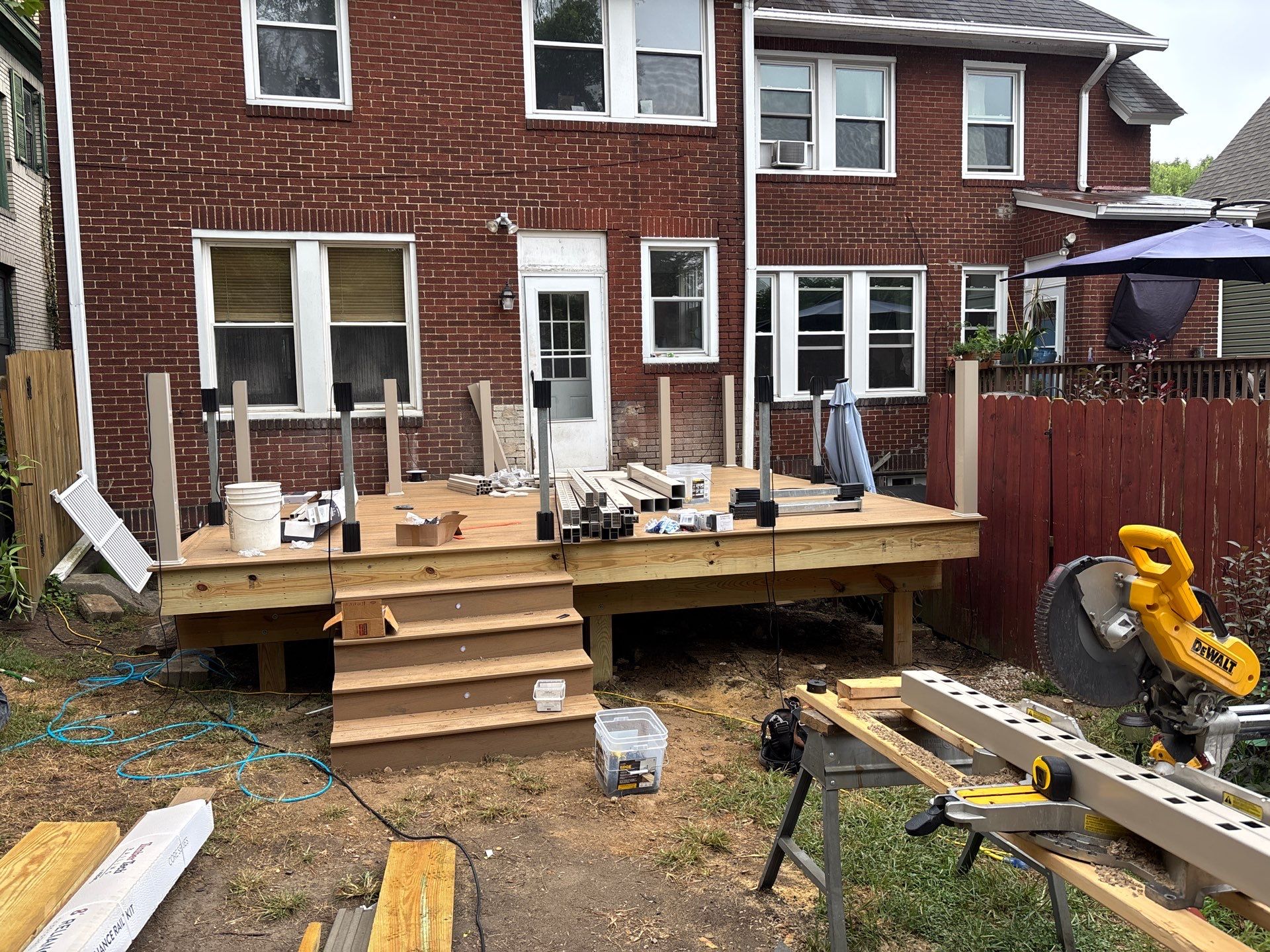 Deck build  by Cousins Roofing Siding & Decks