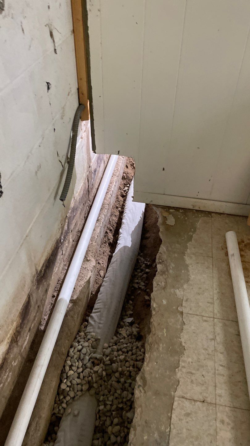 Interior Drain Tile Installation in Columbia Heights, MN by Waterproofing Northeast