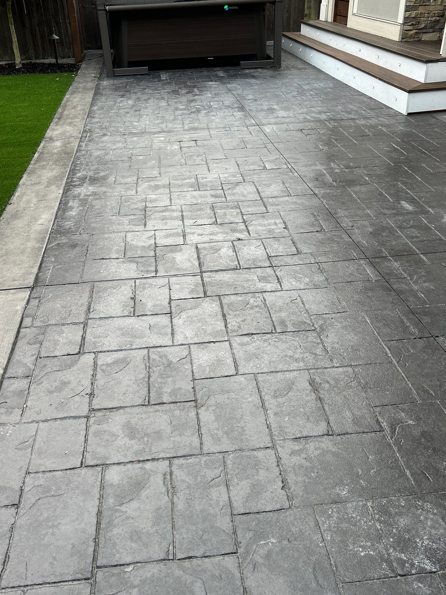 Stamped Concrete Driveway with Sealed Finish | Everett  by Jireh Asphalt & Concrete Inc 