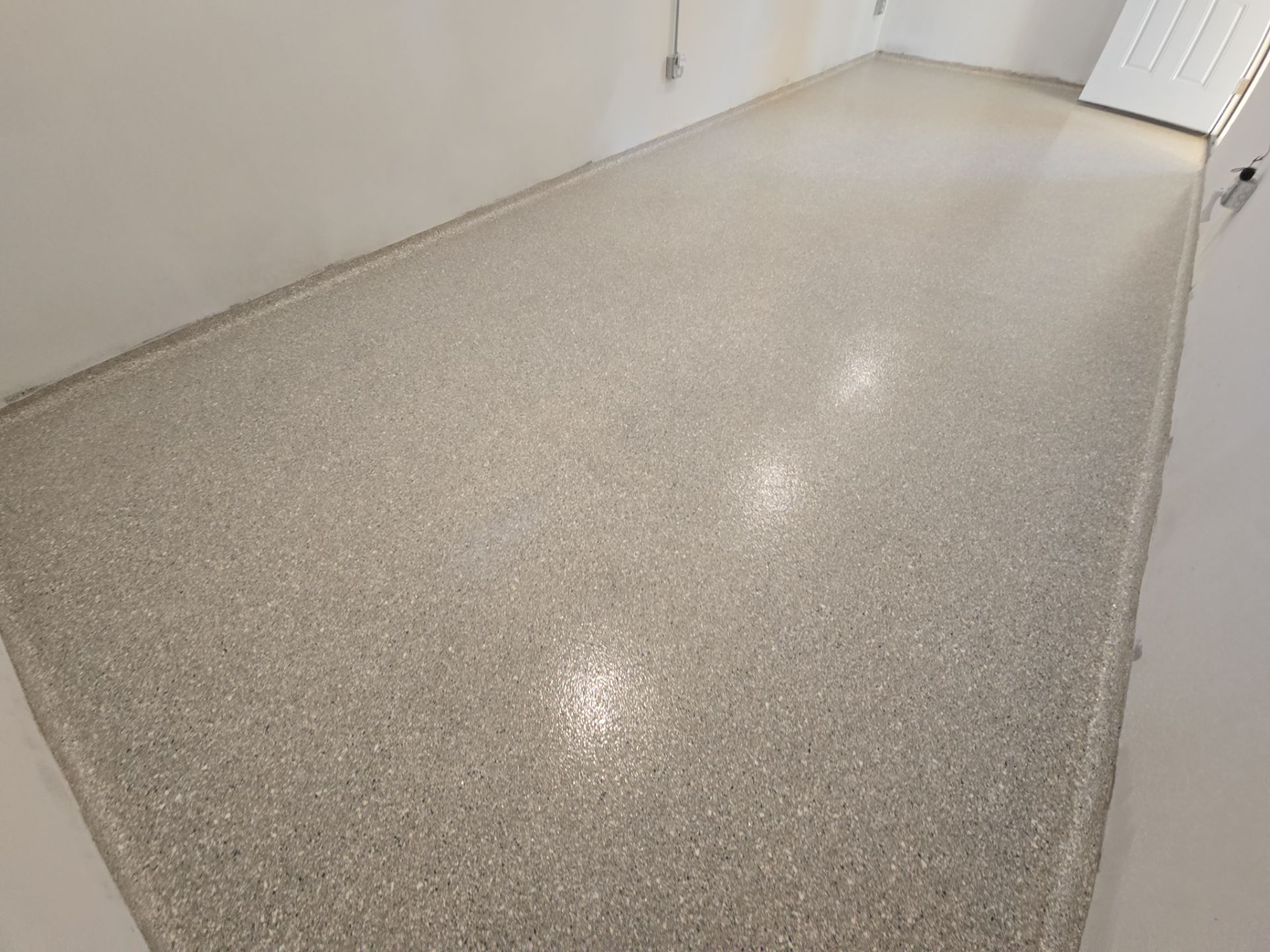 Garage Transformation using Limestone Hybrid by Croc Coatings, LLC