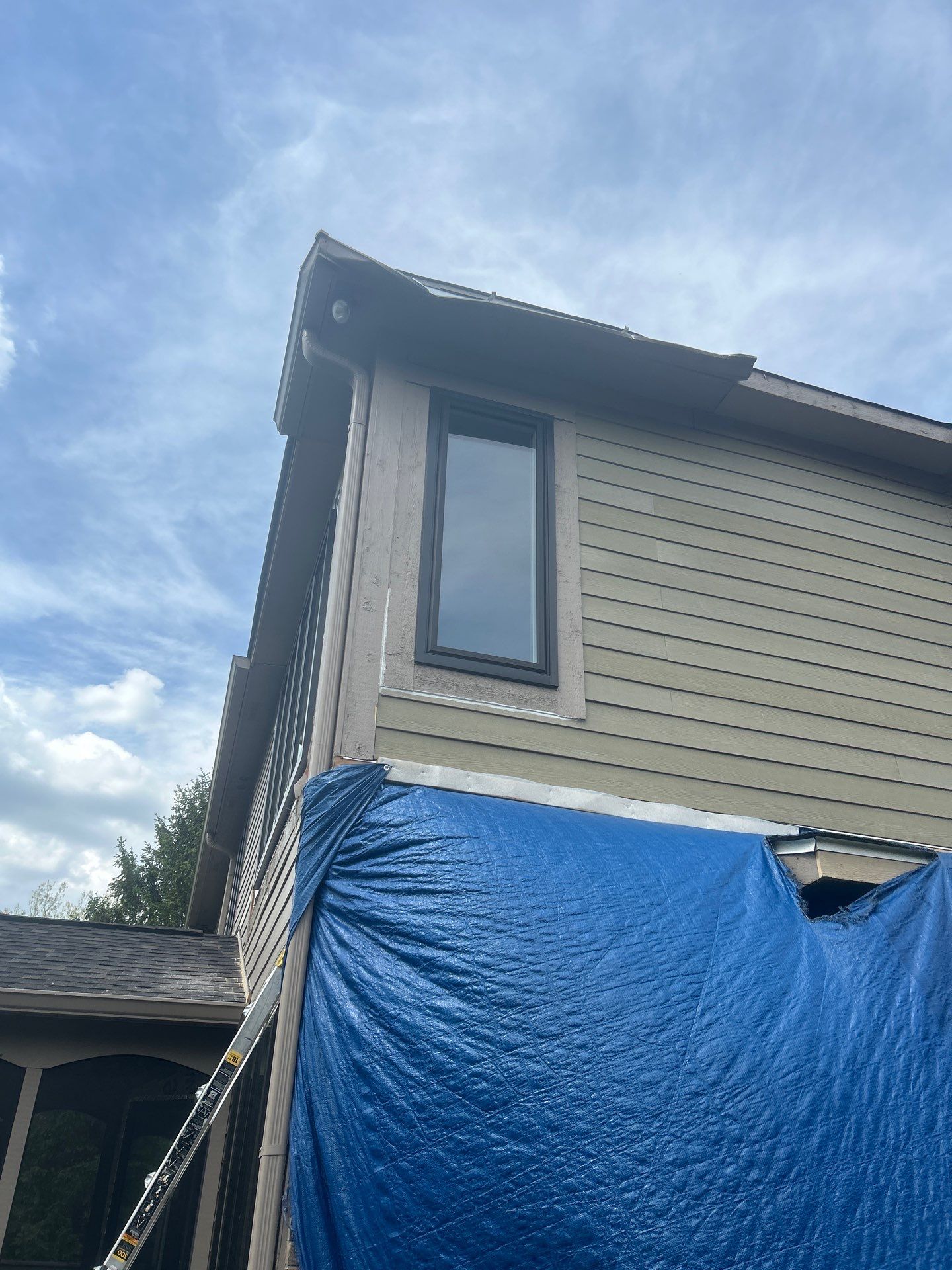 Full Window Replacement Featuring ProVia Casement Windows and Entry Doors in Fishers by Merrifield Exteriors, LLC