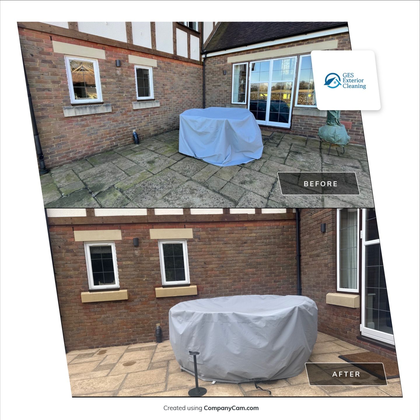 Roof Clean - Patio Clean using 18inch Whirlaway FSC by Ges Exterior Cleaning ltd