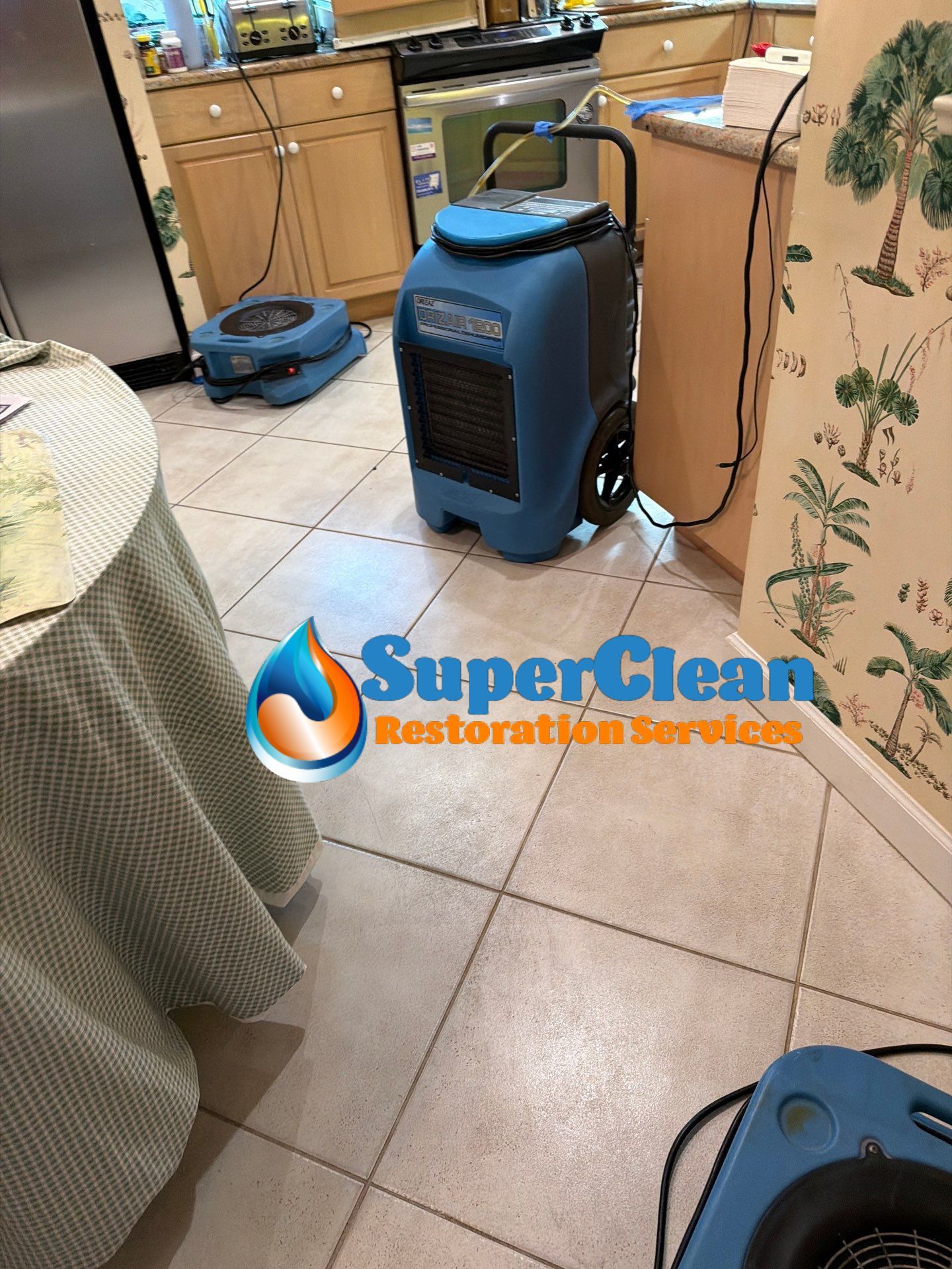 Water Damage Mitigation and Structural Drying in Stuart Kitchen by SuperClean 
