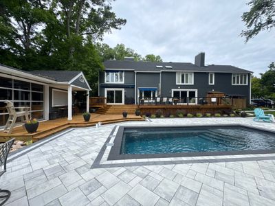 Exterior deck staining