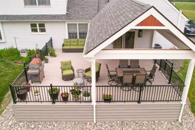 New deck With A frame porch In Morrisville PA