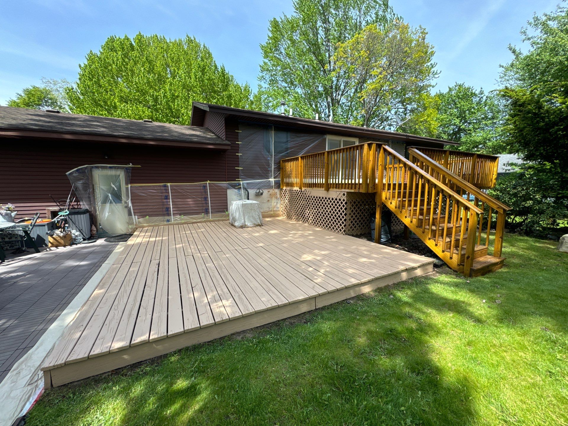 Deck Staining Project Completed in Muskegon, Michigan 49444 by Gordon Painting