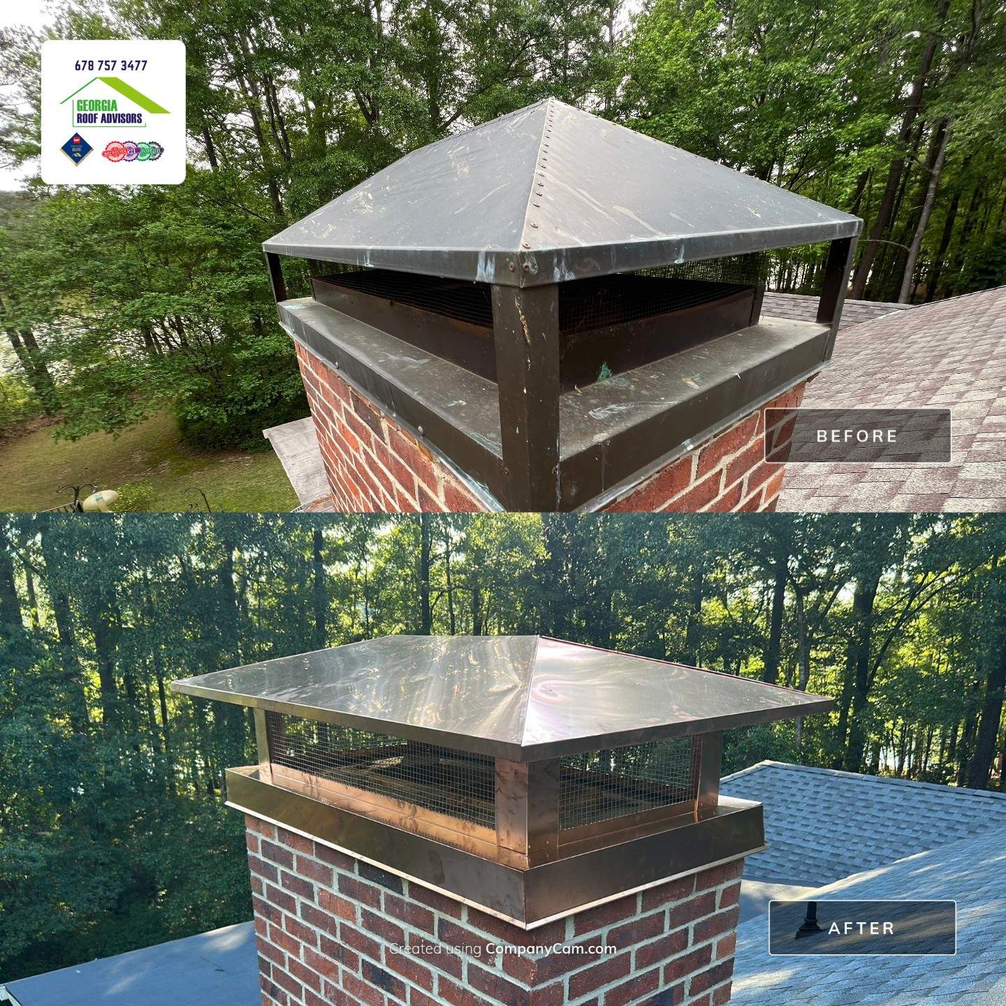 Stunning Chimney Metalwork by Georgia Roof Advisors