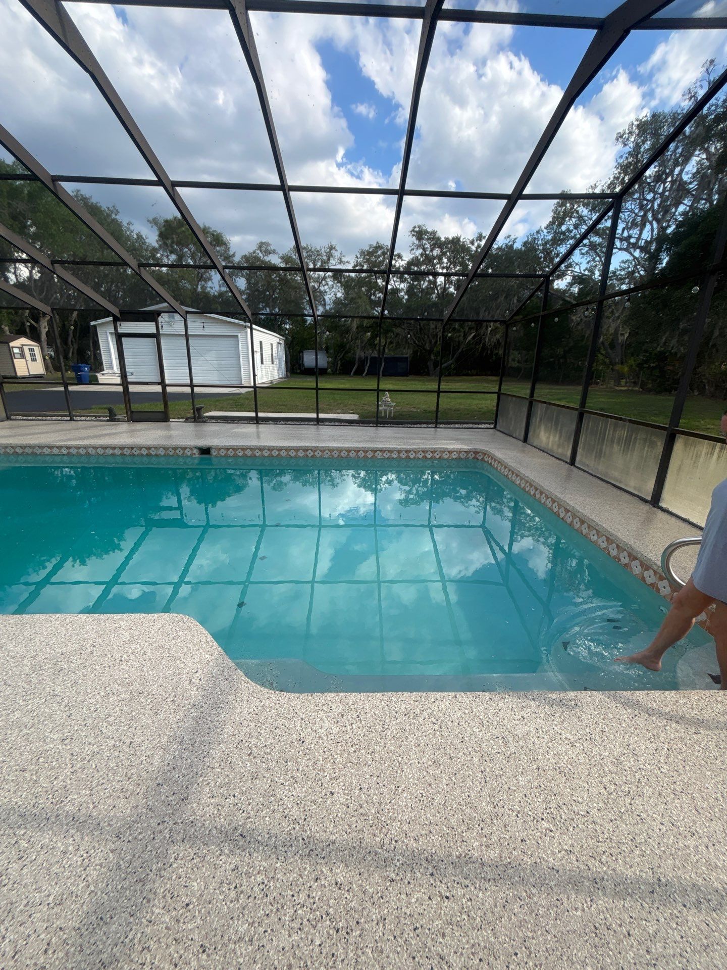 New Port Richey Pool Deck Transformation by Performance Floors & Coating