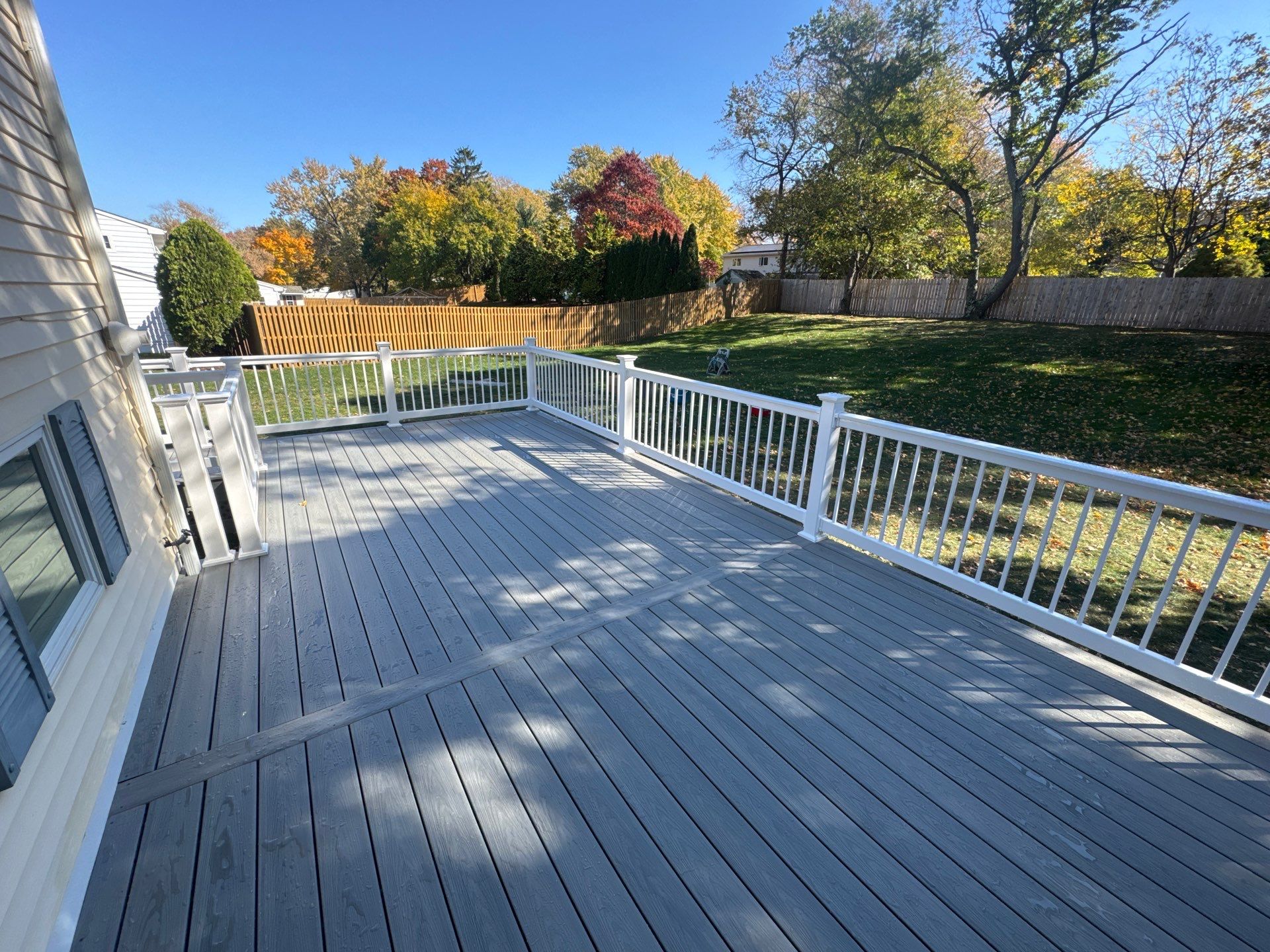 New Deck with Sliding Patio Door by deck guardian