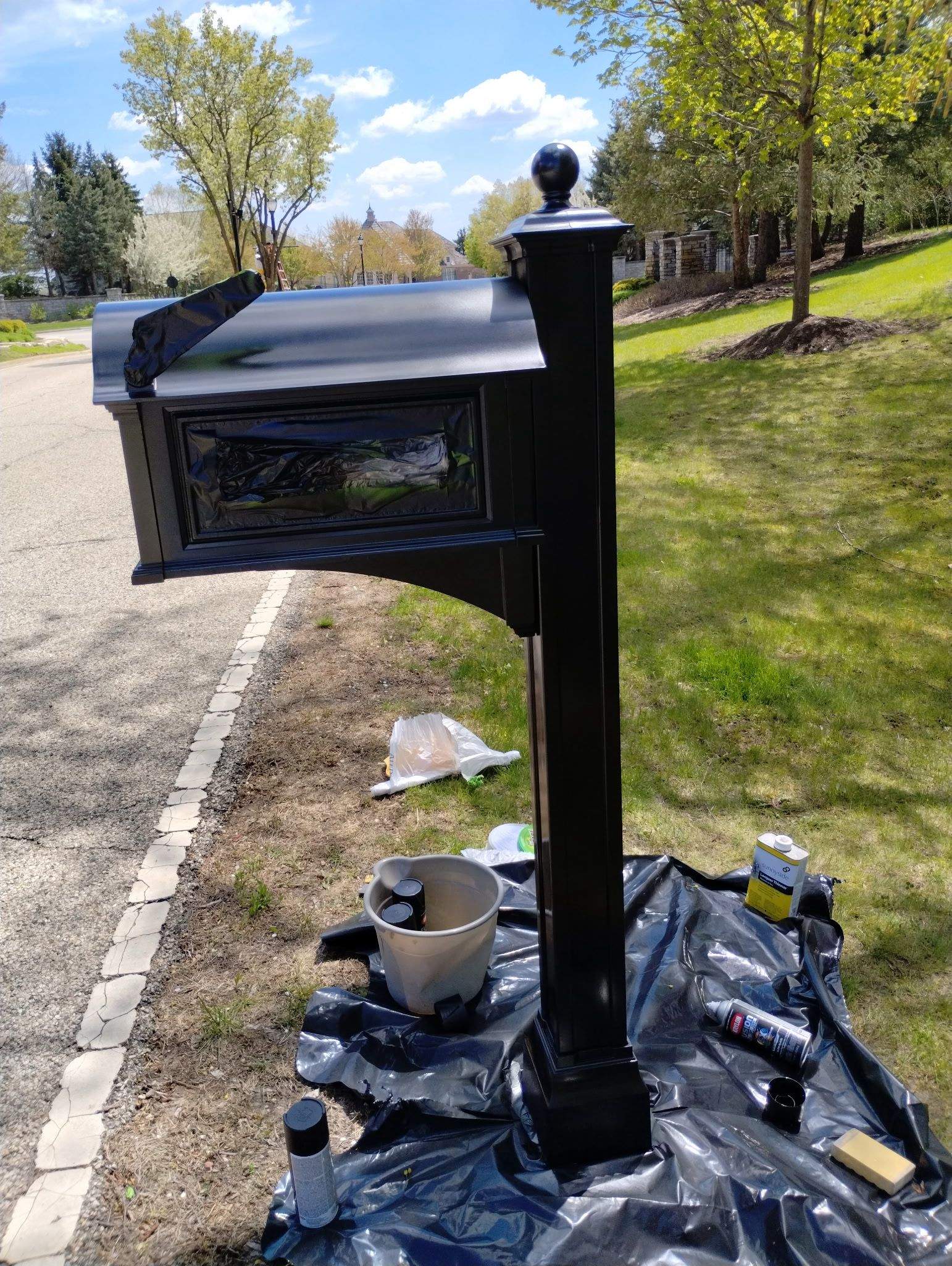 Lamp Post and Mailo Repainting by Welter Home Services
