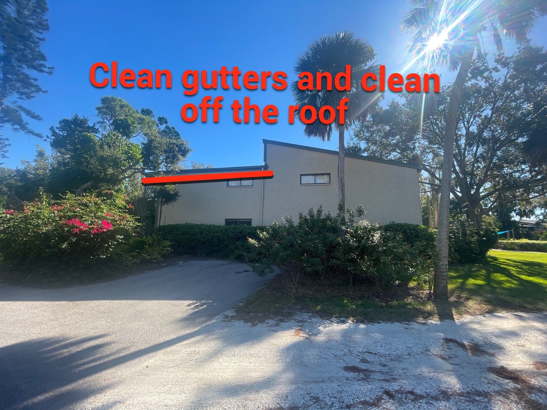 Clean Gutters and Roof in Sarasota FL by Gutter Professors