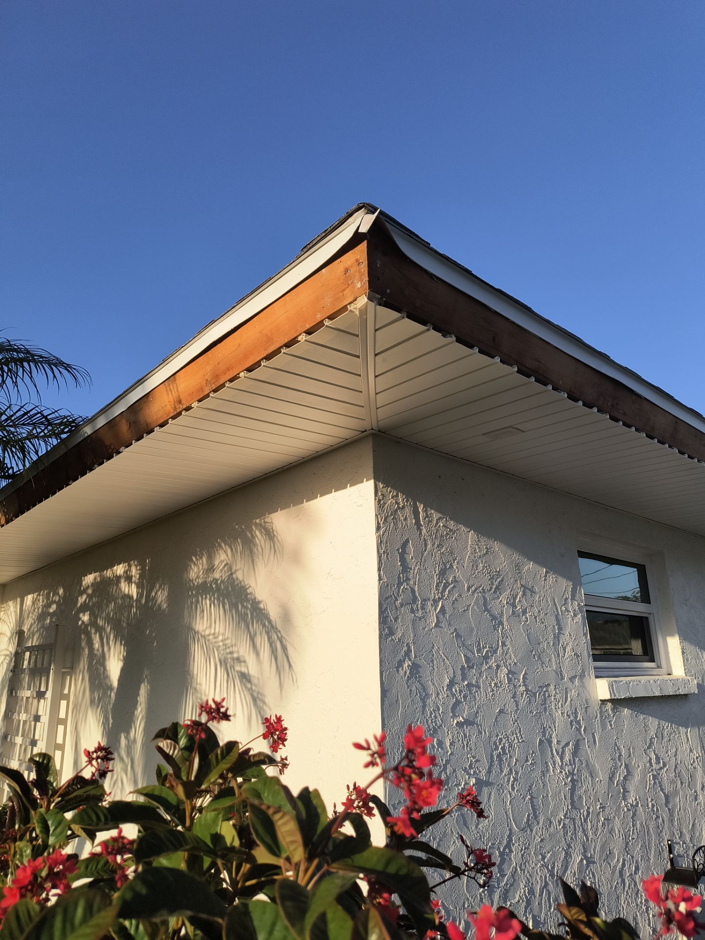 Aluminum White Soffit Installation in Sarasota FL by Gutter Professors