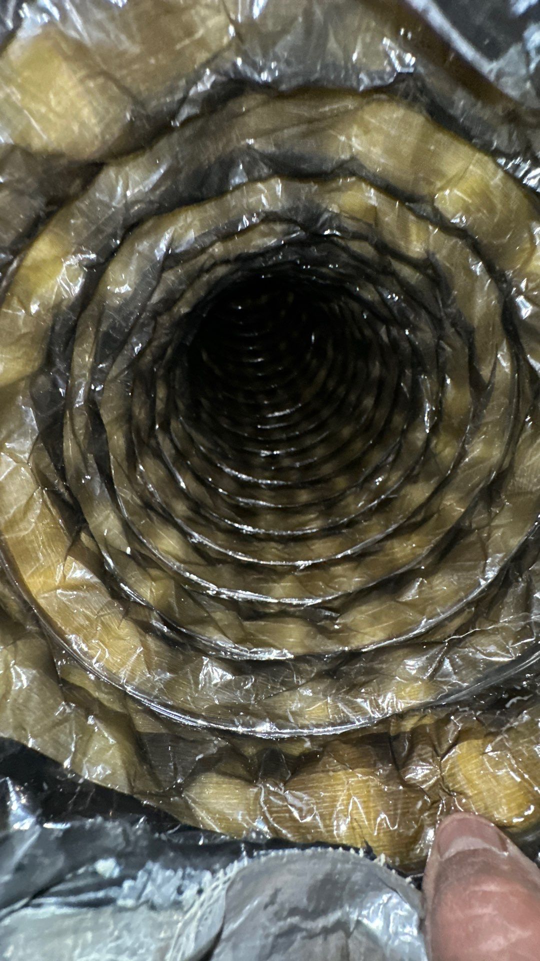 Air Duct Cleaning and Suspect Growth Removal Before and After Video/Photos Removal of mechanical component. by All Seasons Air Duct Cleaning 