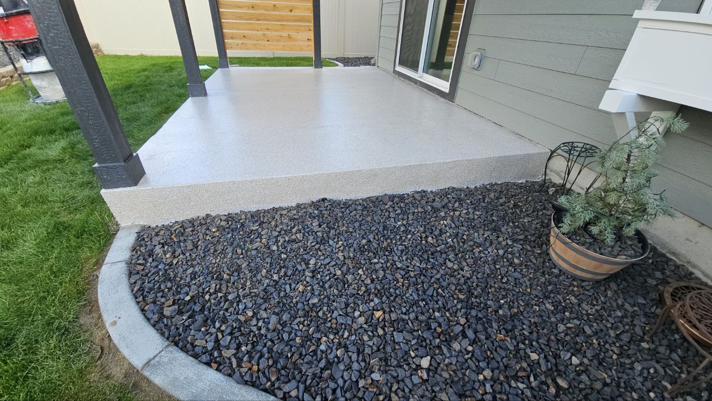 Patio Transformation using Sandstone by Croc Coatings, LLC