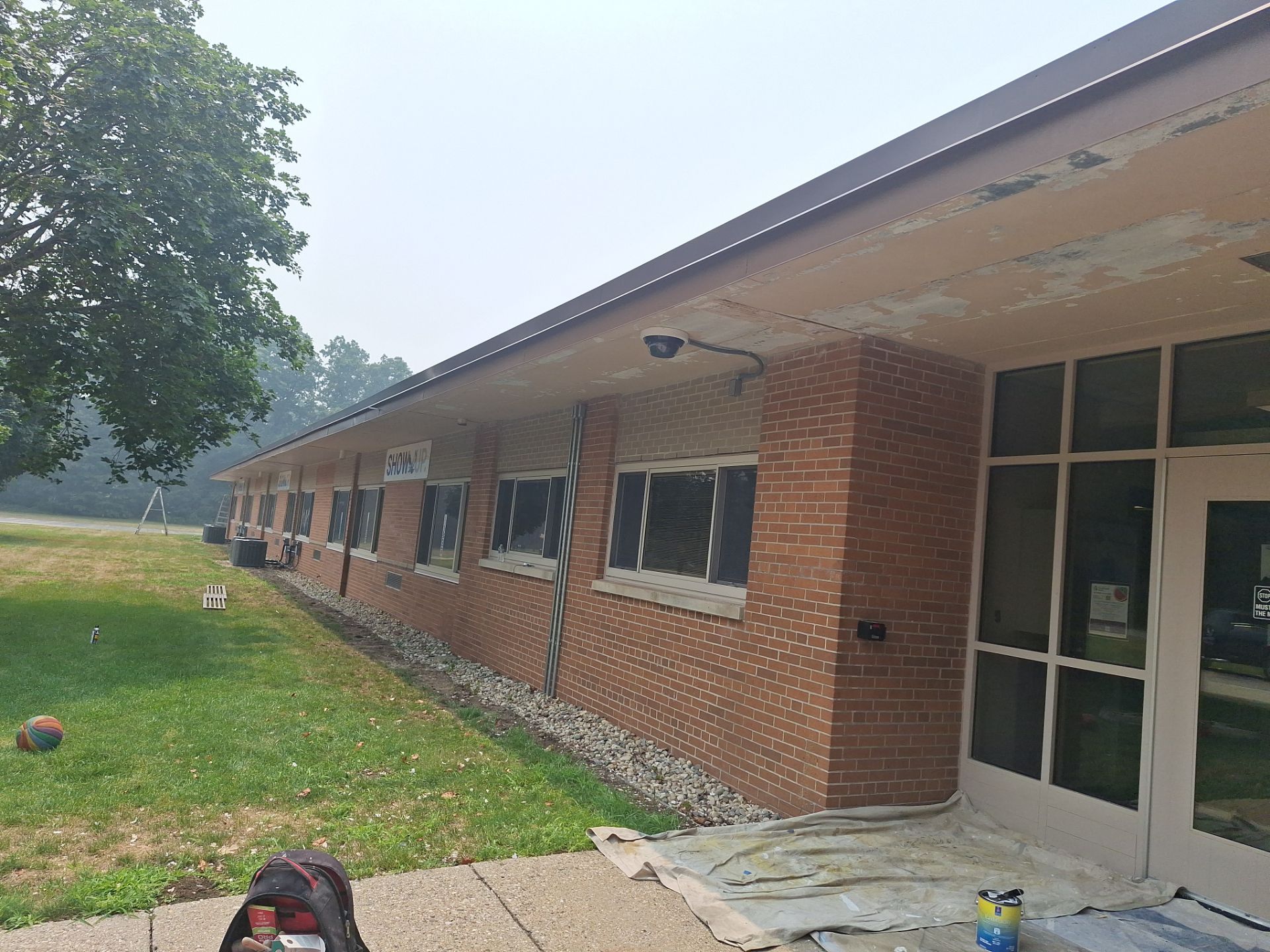 Commercial Exterior Pressure Washing and Soffit Preparation in Muskegon by Gordon Painting