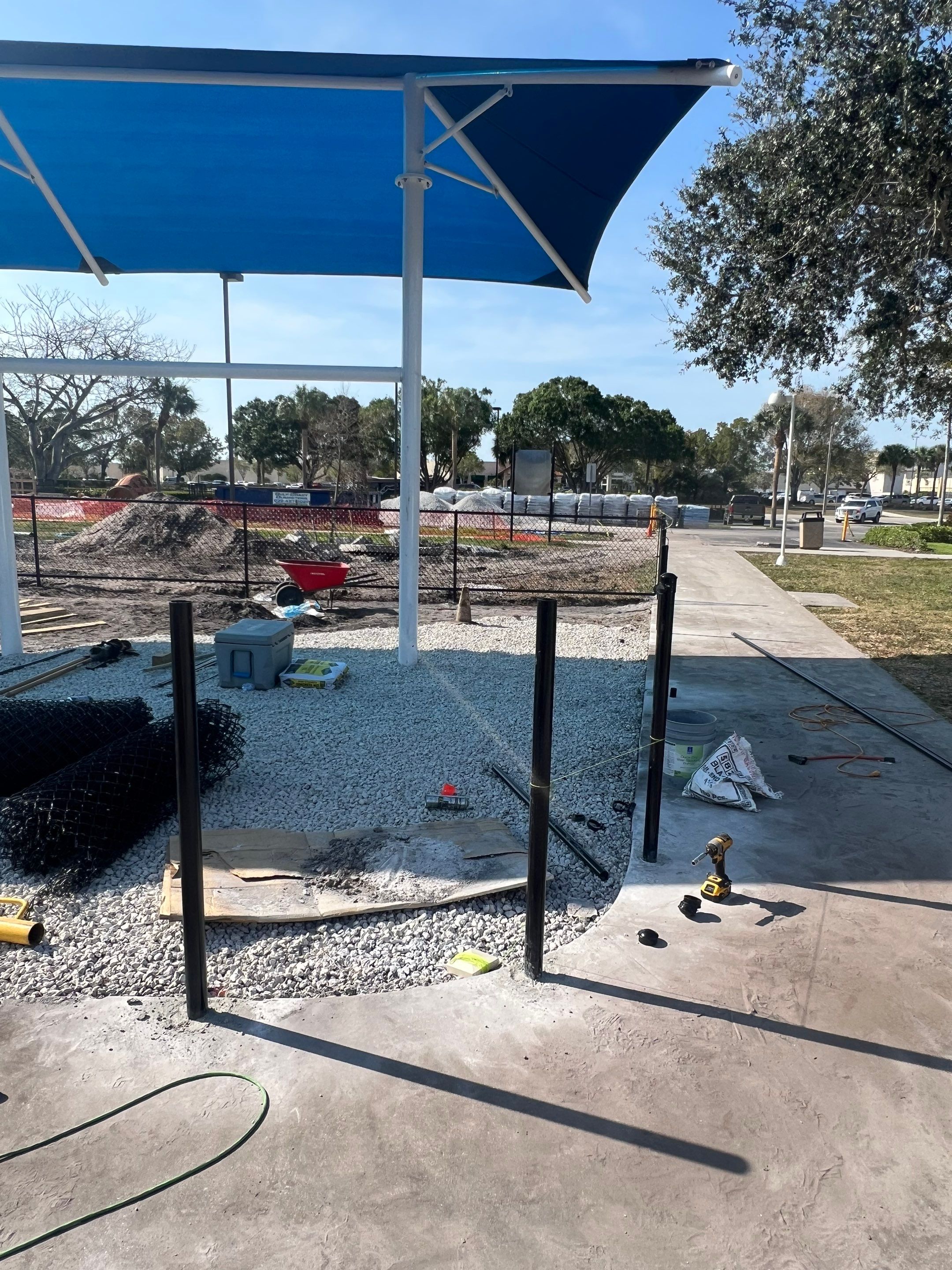 Vinyl Coated Chain-link fence for the City of Naples around Fleischmann Park Playground.  by Asap fence and gates, LLC