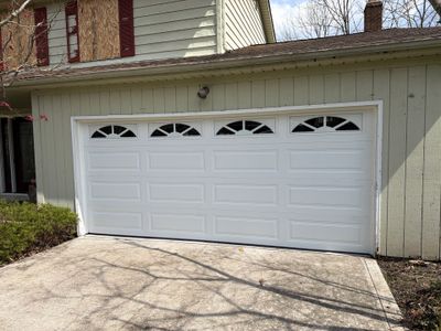 Garage Door Installation With Decorative Windows in Solon OH