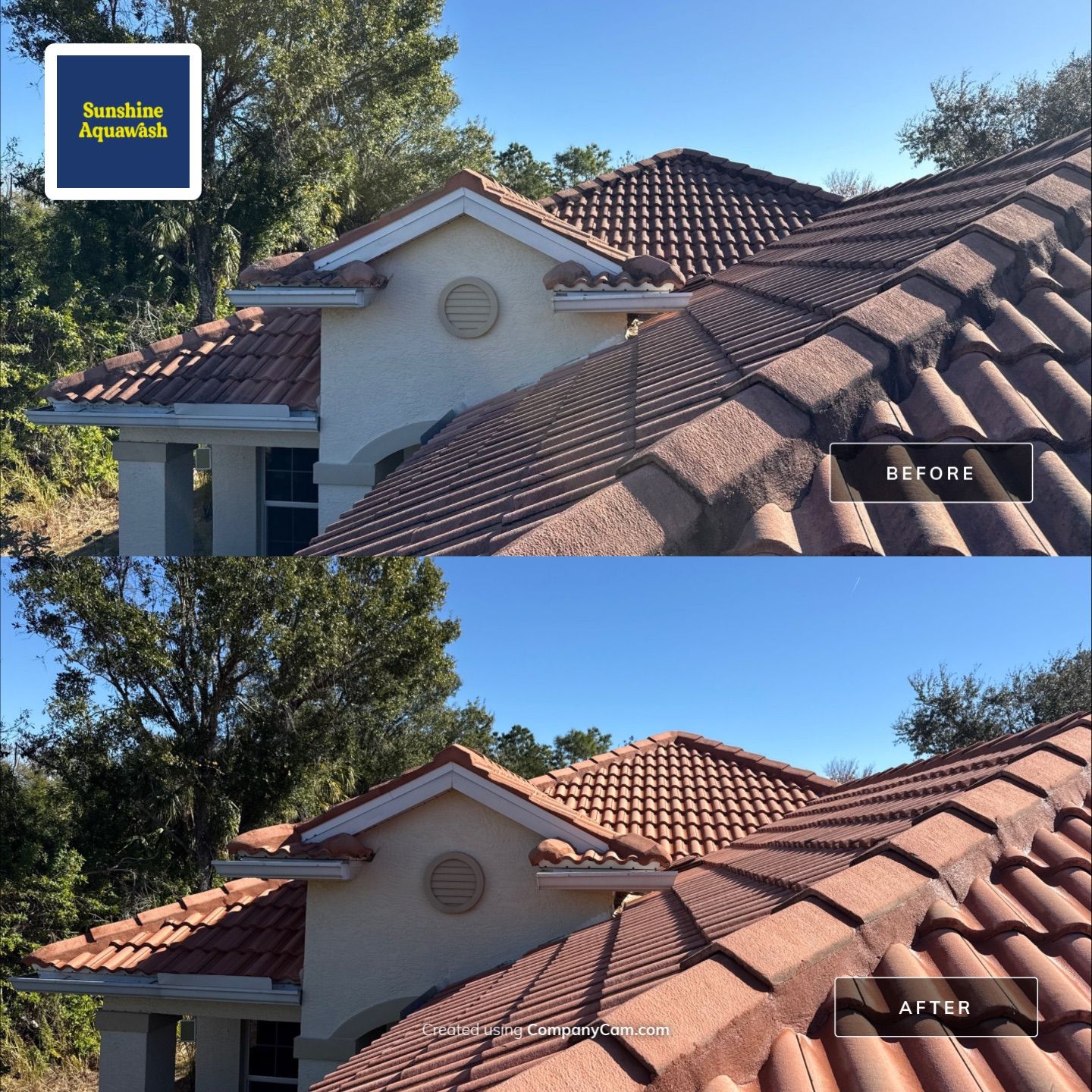 Barrel Tile Roof Cleaning in Tara – Bradenton, FL by Sunshine AquaWash