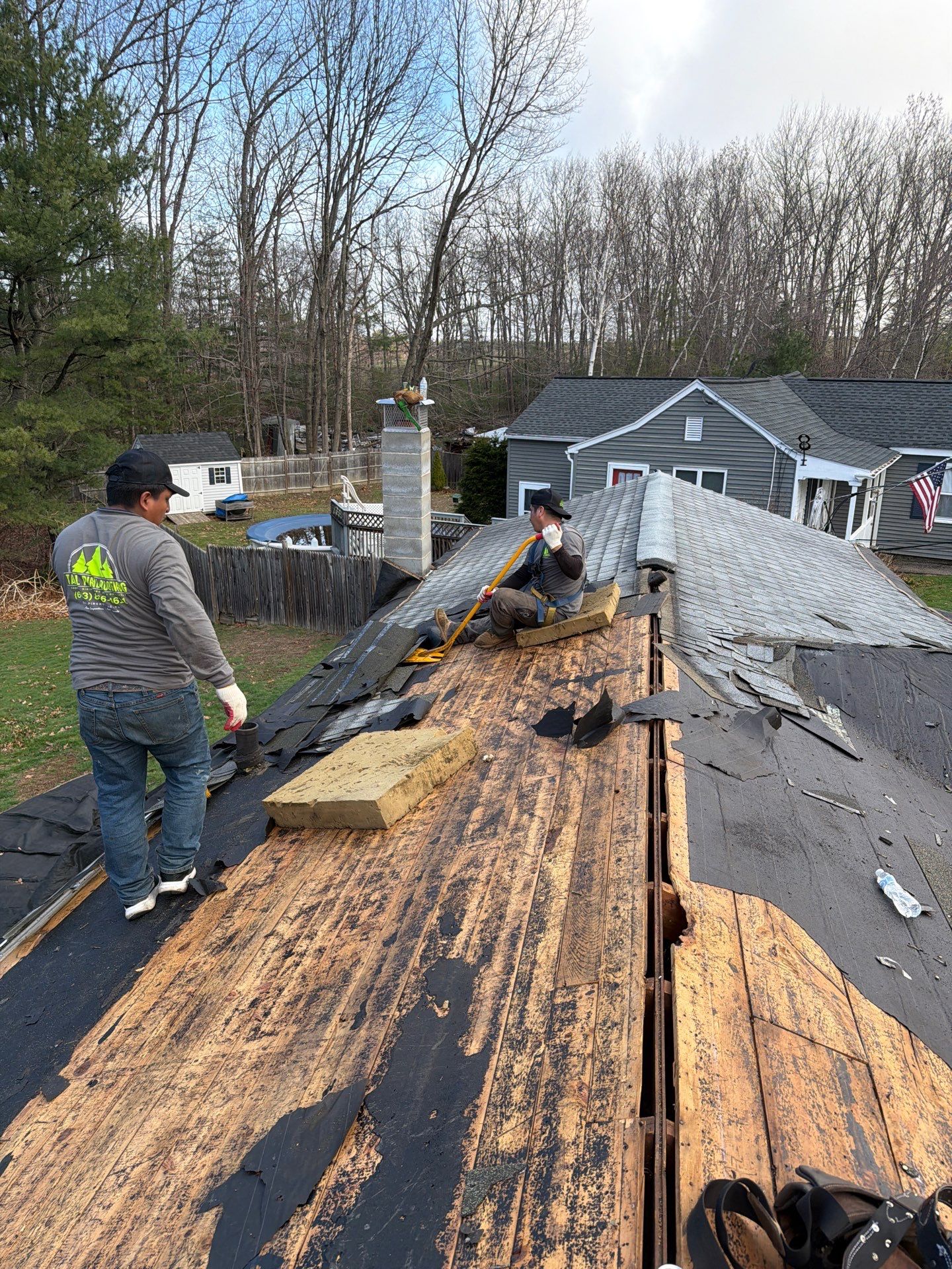 Residential Asphalt Roofing Replacement with IKO Cambridge Shingles in North Hampton by Tall pine roofing