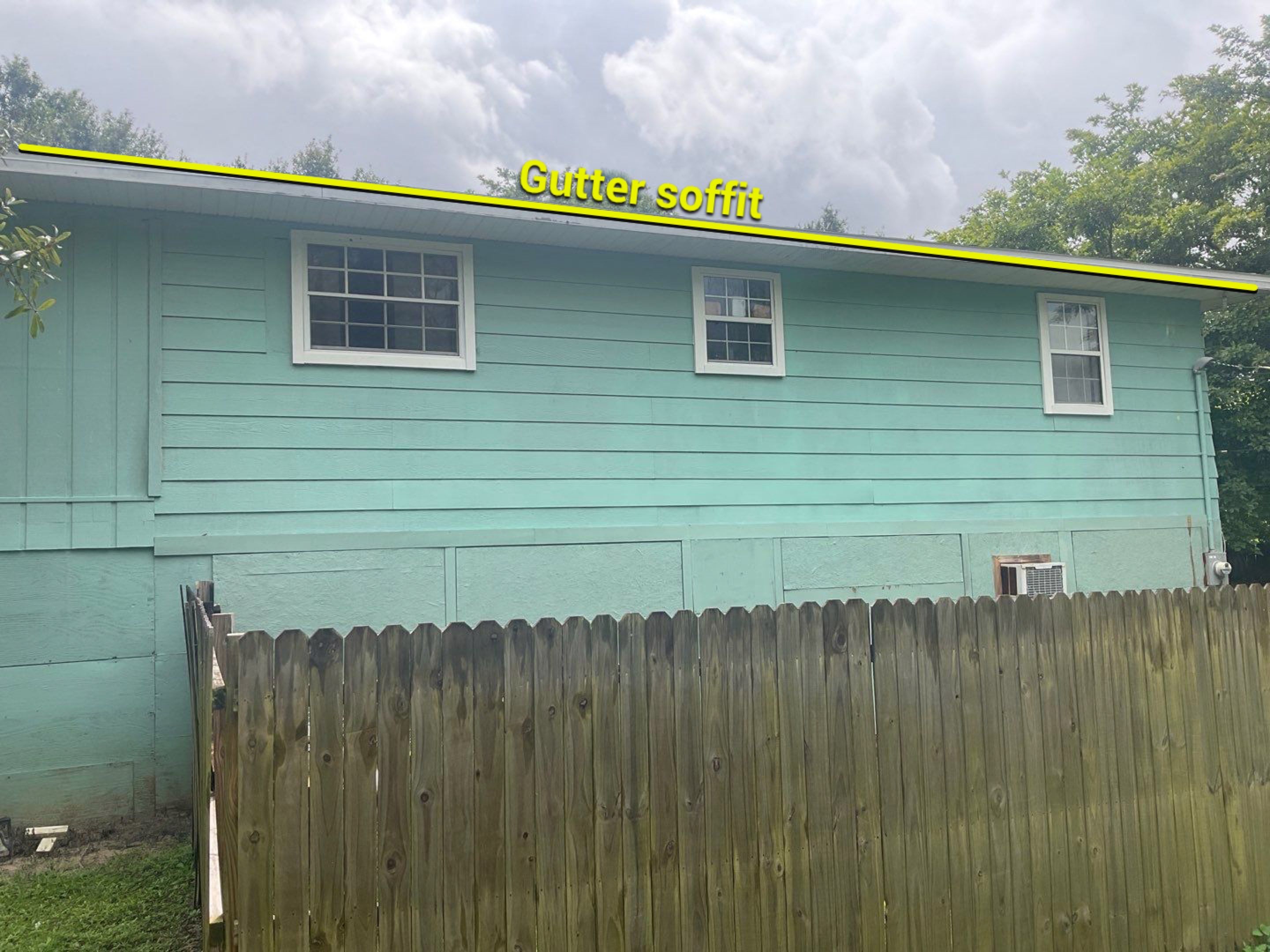 Soffit and Fascia Installation using White Soffit in Lehigh Acres, FL by Gutter Professors