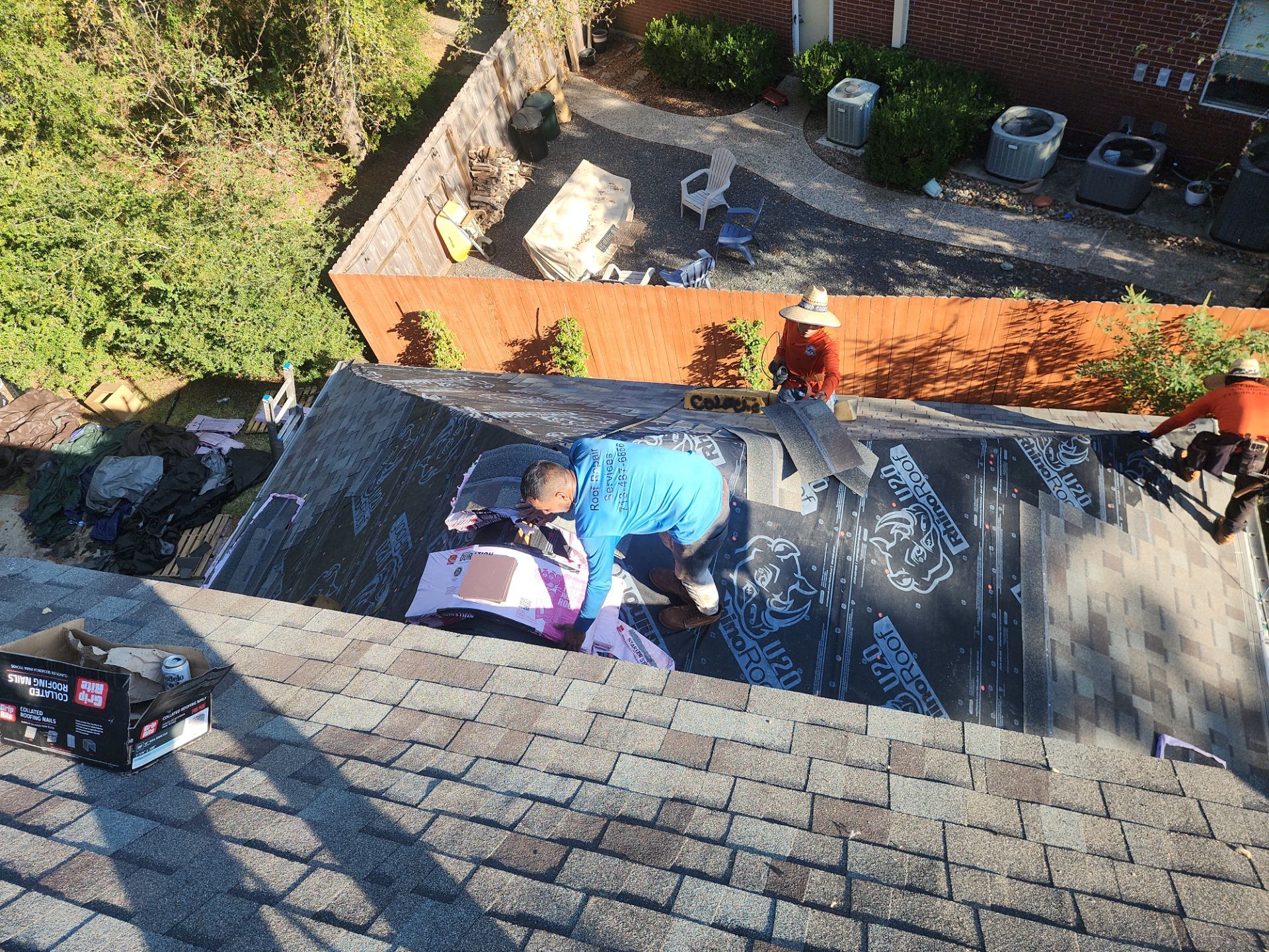 Residential Roofing Installation using Owen's Corning Duration (Lifetime) Shingles by Roof Repair Company