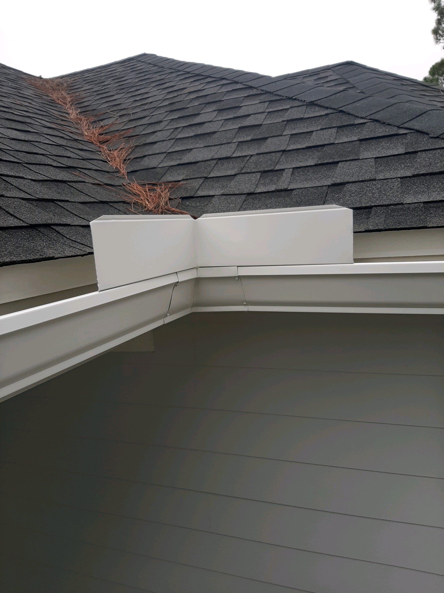 Gutter Installation using White K-Style Seamless Gutters by Gutter Professors