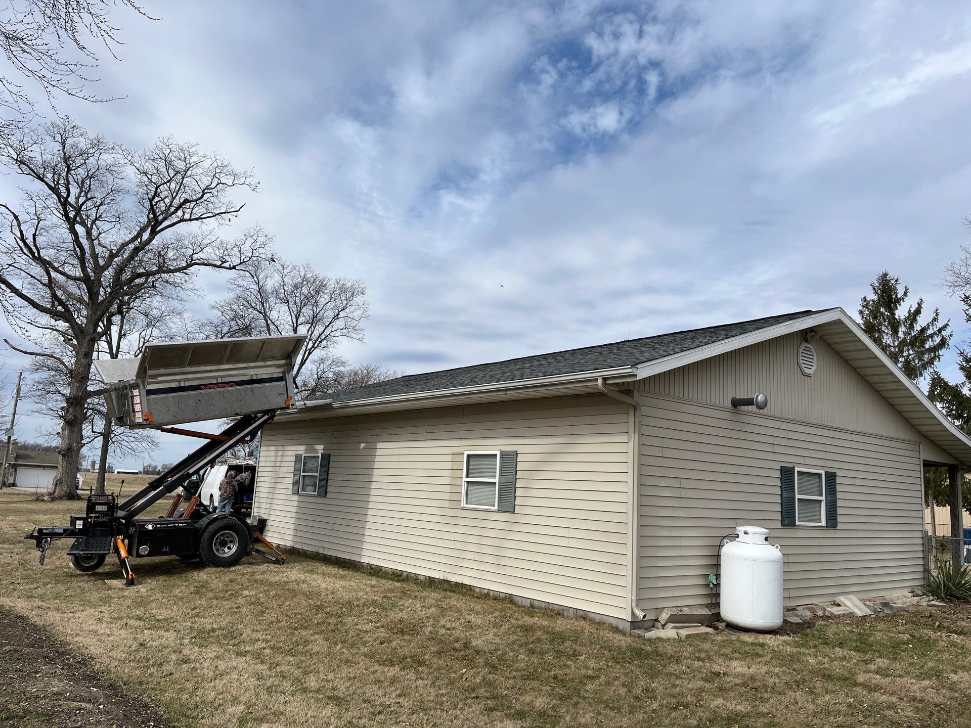 Residential Roofing Installation using GAF Timberline HDZ Slate by Nitro Roofing and Construction