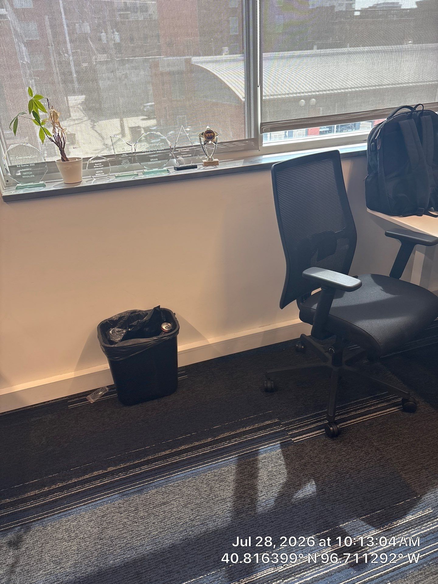 Modern Commercial Office Workstation and Acoustic Ceiling Installation by CompanyCam Sales Demo