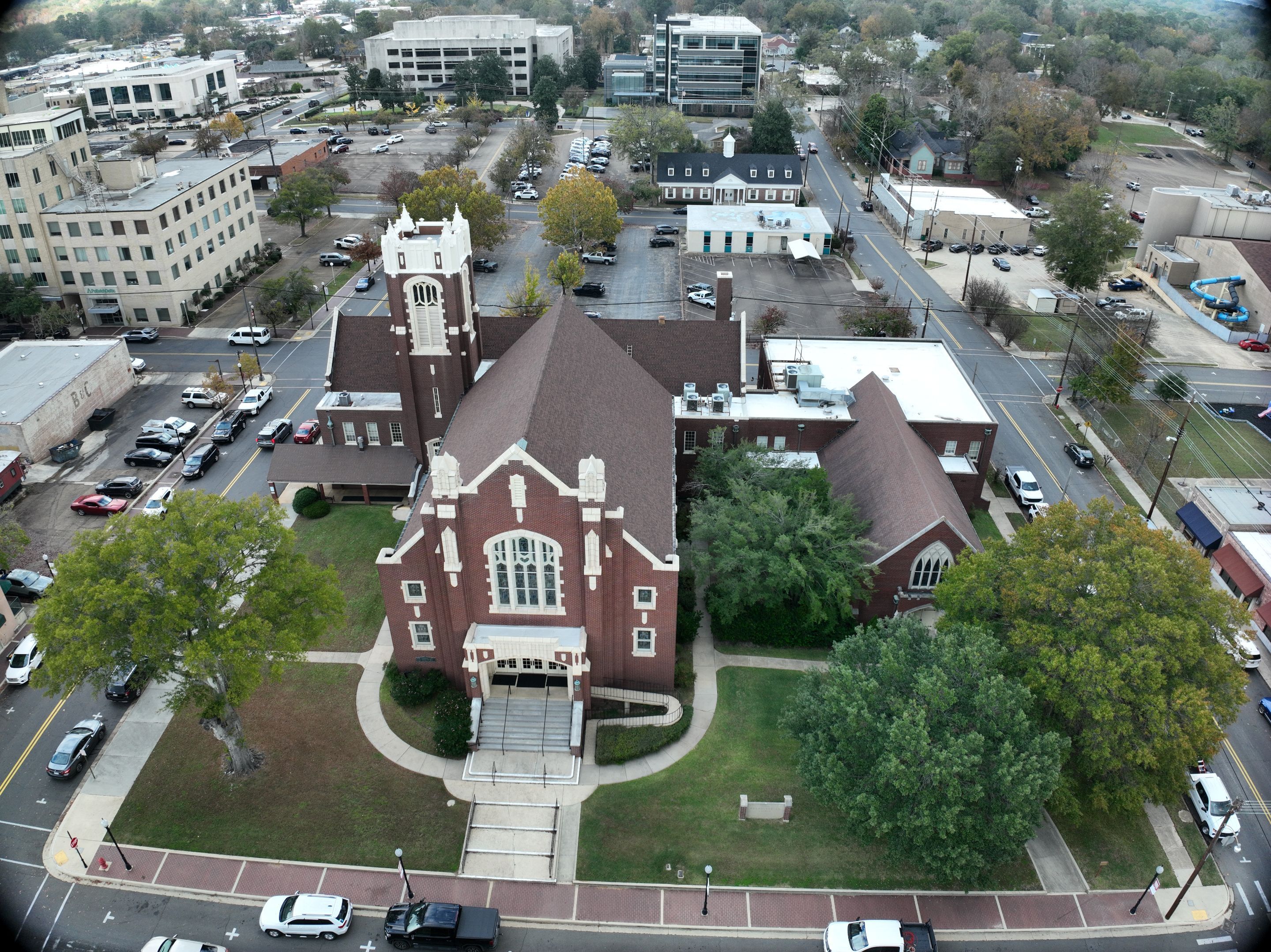 Commercial Roof Replacement using Malarkey Vista Shingles and 50 mil PVC by Hostetler Roofing