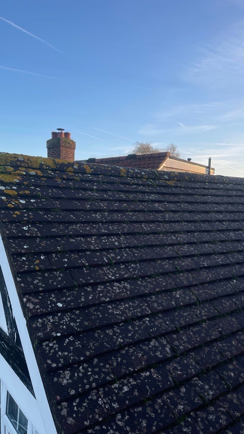 Roof Clean - Biocide Treatment using Mosmatic FSC and Biocide by Ges Exterior Cleaning ltd