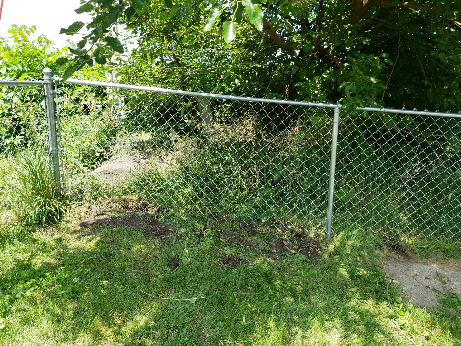Hudson Residential Chain Link Fence and Pedestrian Gate Installation by Perfect Picket Fence and Stain