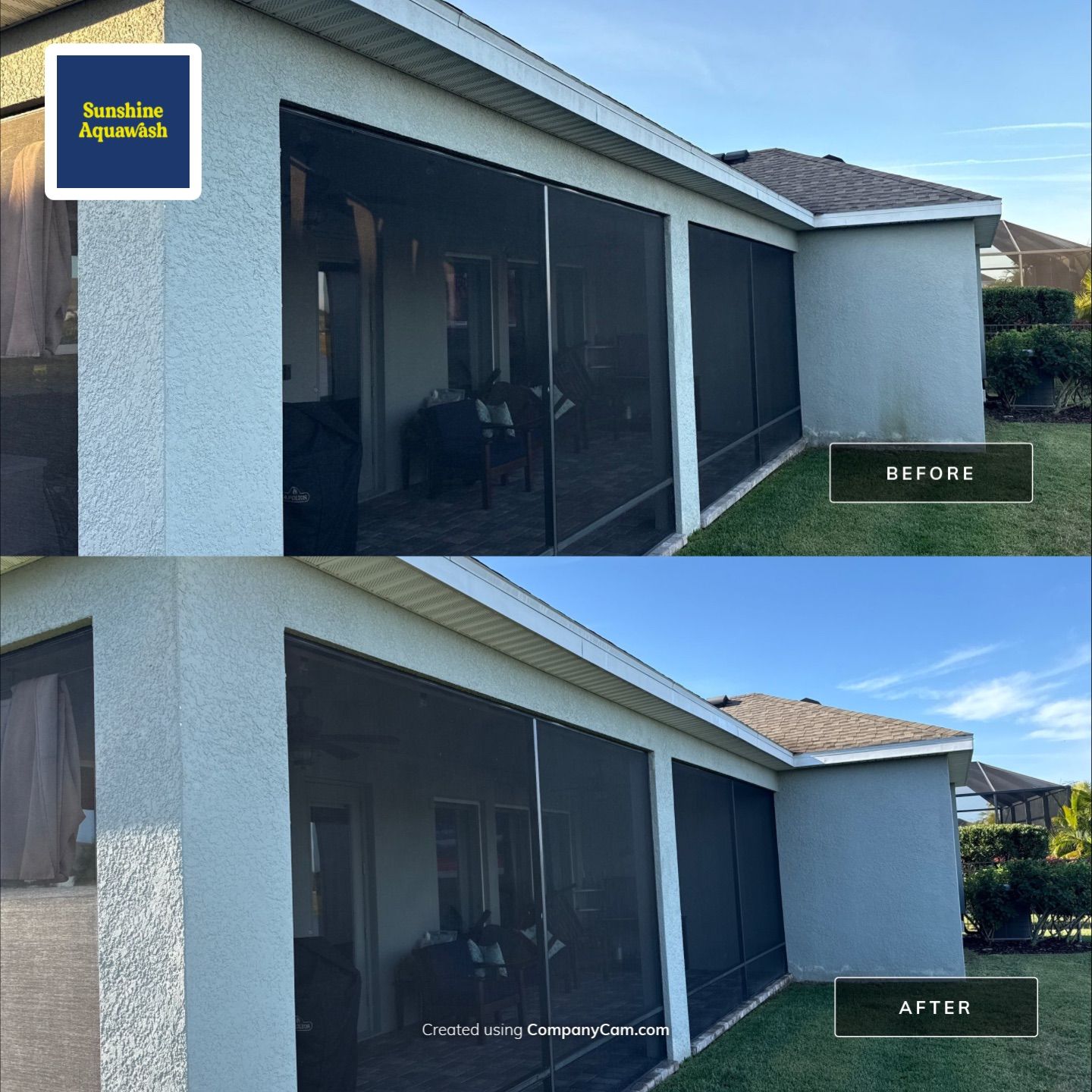 One-Story House Wash & Driveway Cleaning in Trevesta – Palmetto, FL by Sunshine AquaWash