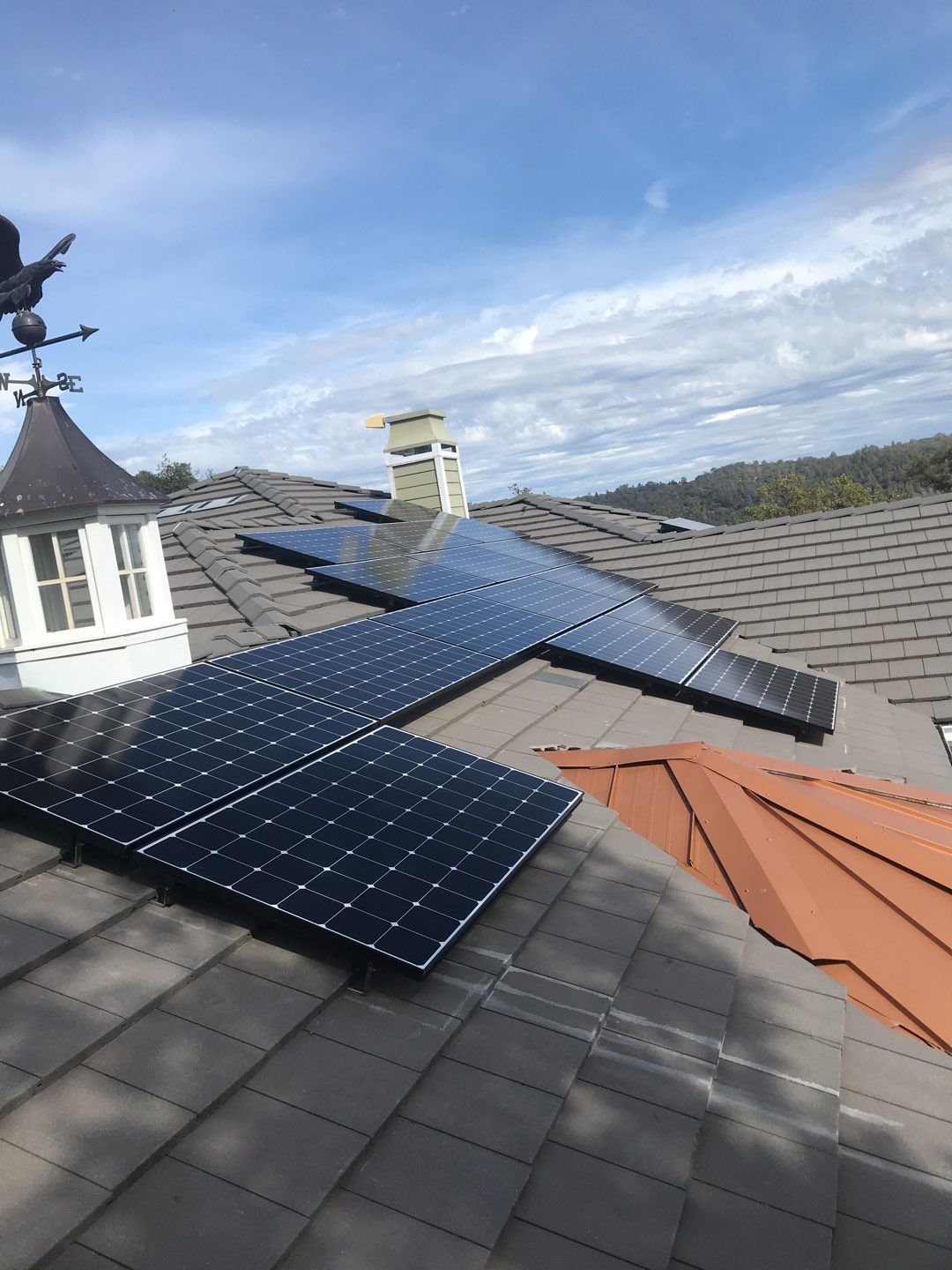 Solar panels power this home by Byers Enterprises 